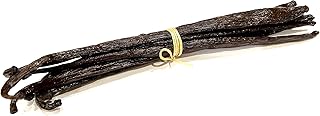 Strongus Large Tahitian Vanilla Beans - Vacuum Sealed Grade B Vanilla Bean - Rich, Creamy Flavor & Aroma - Ingredients for Baking, Paste, Homemade Extract, Coffee, Brewing, Cooking - 5-6", 5-Pack