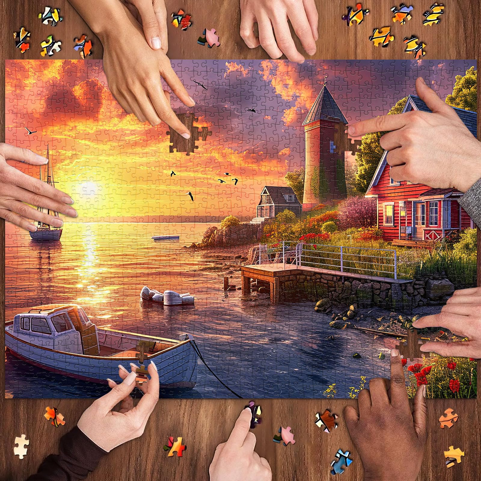 Puzzle per adulti, 1000 pezzi, interlock perfettamente lettera sul retro, senza polvere, decorazione per la casa, festa di compleanno, giocattolo per uomini, donne, anziani, anziani, poster 1:1 (vista