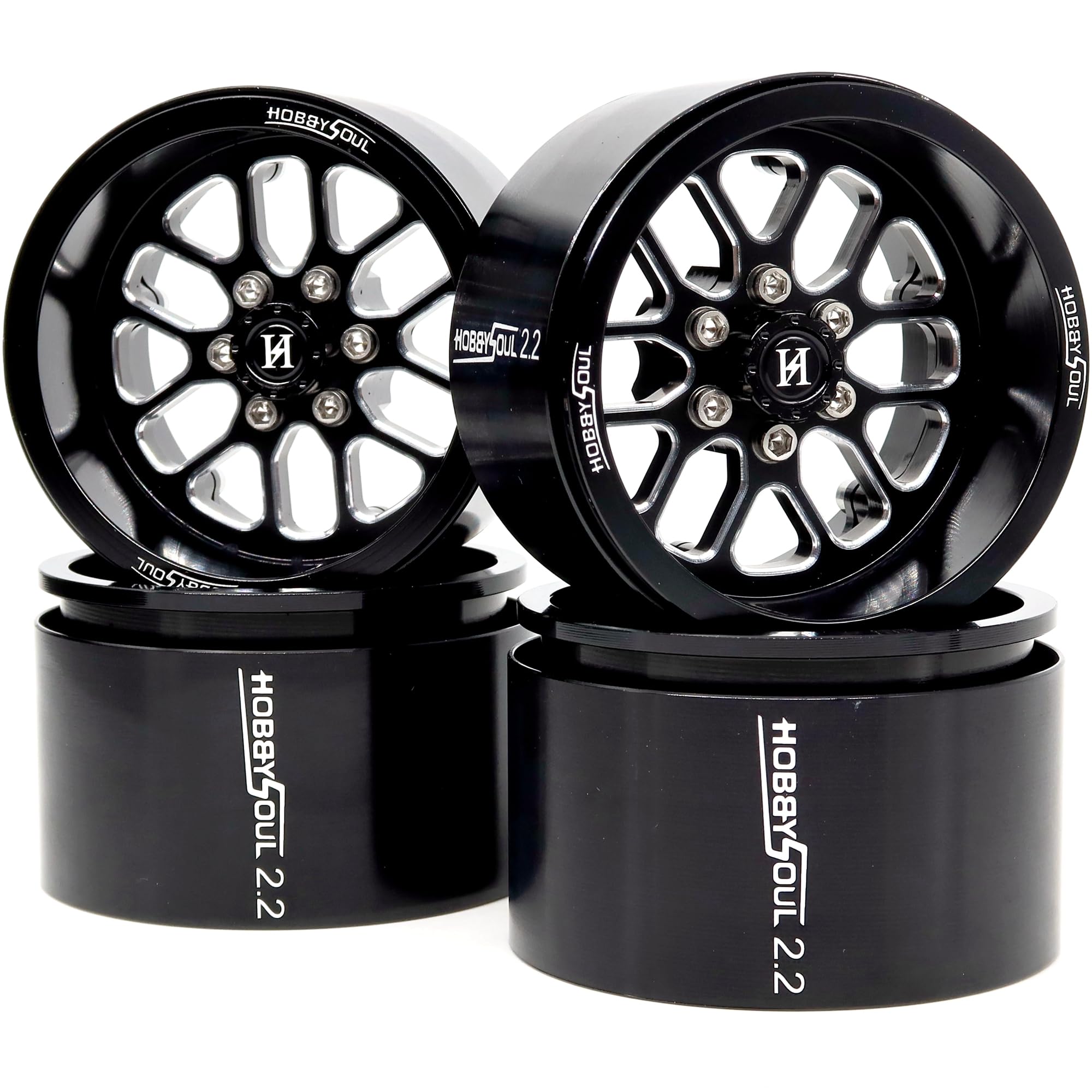 HOBBYSOUL 2.2インチ ラジコンホイール 4個 可変オフ　trx4 Amazon | HOBBYSOUL RC 2.2 ビードロックホイール 幅40mm 4個パック