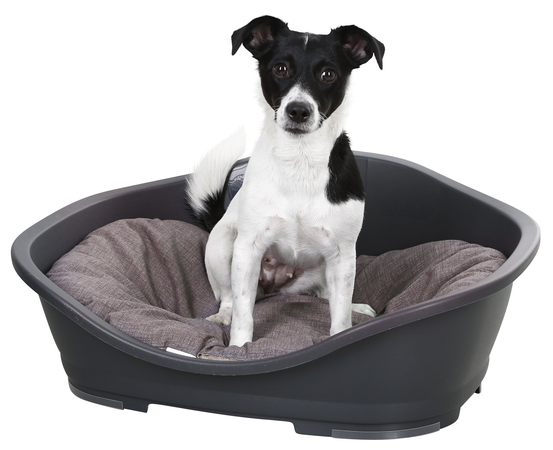 Kerbl Pet Liegekissen Loneta, Hundekissen, beige/grau, 92x64cm, aus robuster Baumwolle/Polyester, Haustierkissen, waschbar bei 30°C