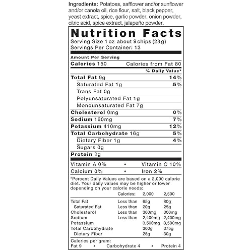 Vista 482 de Kettle Brand Papas fritas, papas fritas con ajo y parmesano, 7.5 onzas (paquete de 12)