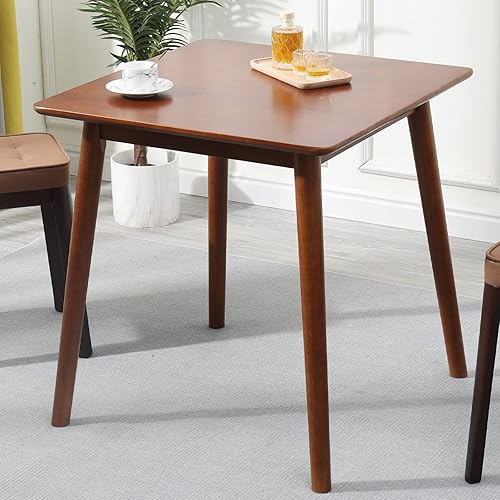 Miniatura 7 de OGMILL Mesa de comedor pequeña de 27.6 pulgadas para 2, mesa de comedor de cocina rústica que ahorra espacio, mesa moderna de mediados de siglo con