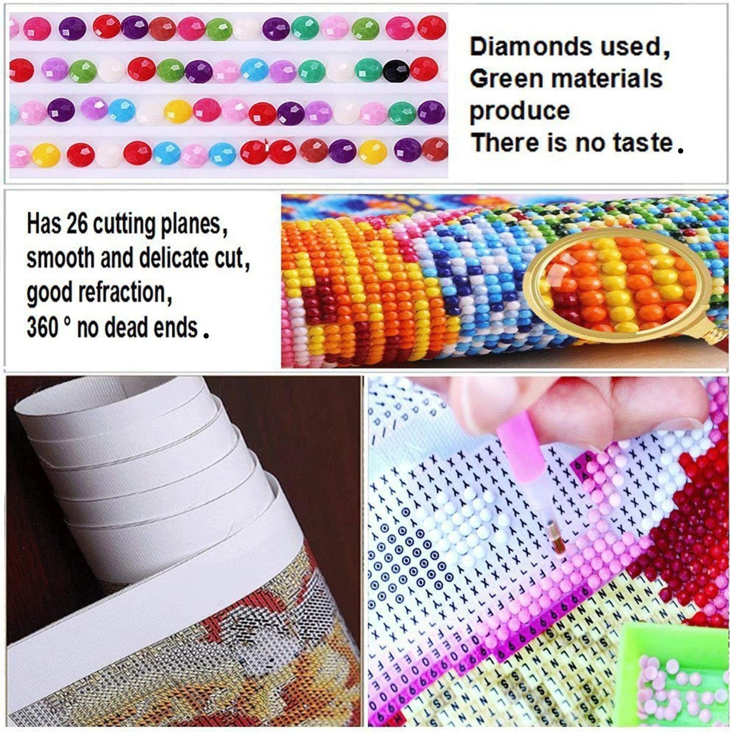 2 Sets 5D Full Drill Diamond Painting Kits Easter Decorations Gift with God All Things are Possible and Cross Heart Style Rhinestone Painting Embroidery for Art Craft and Home Decor