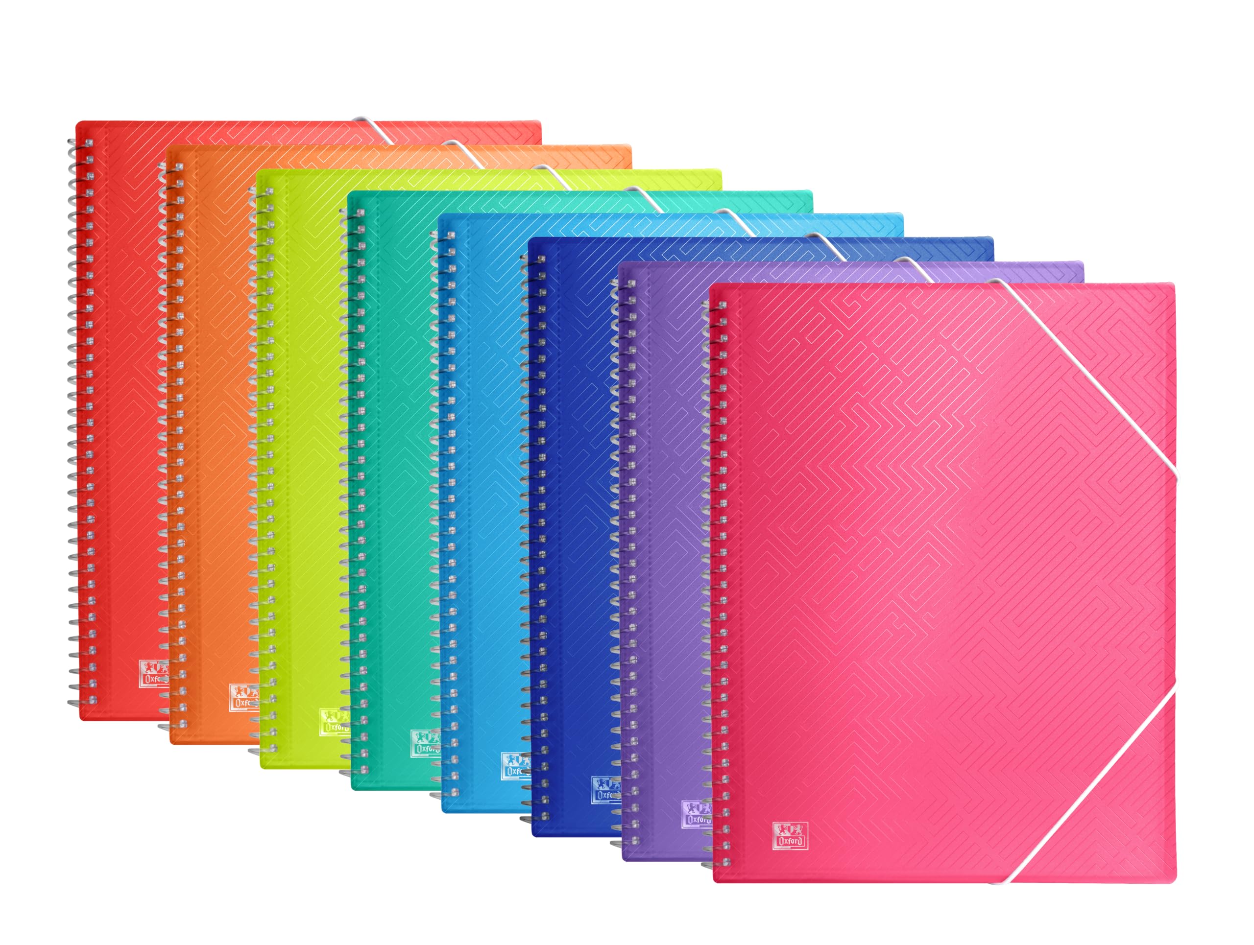 Oxford FolderSys - Carpeta de fundas (A4, 40 fundas de plástico, 8 colores, 10 unidades)