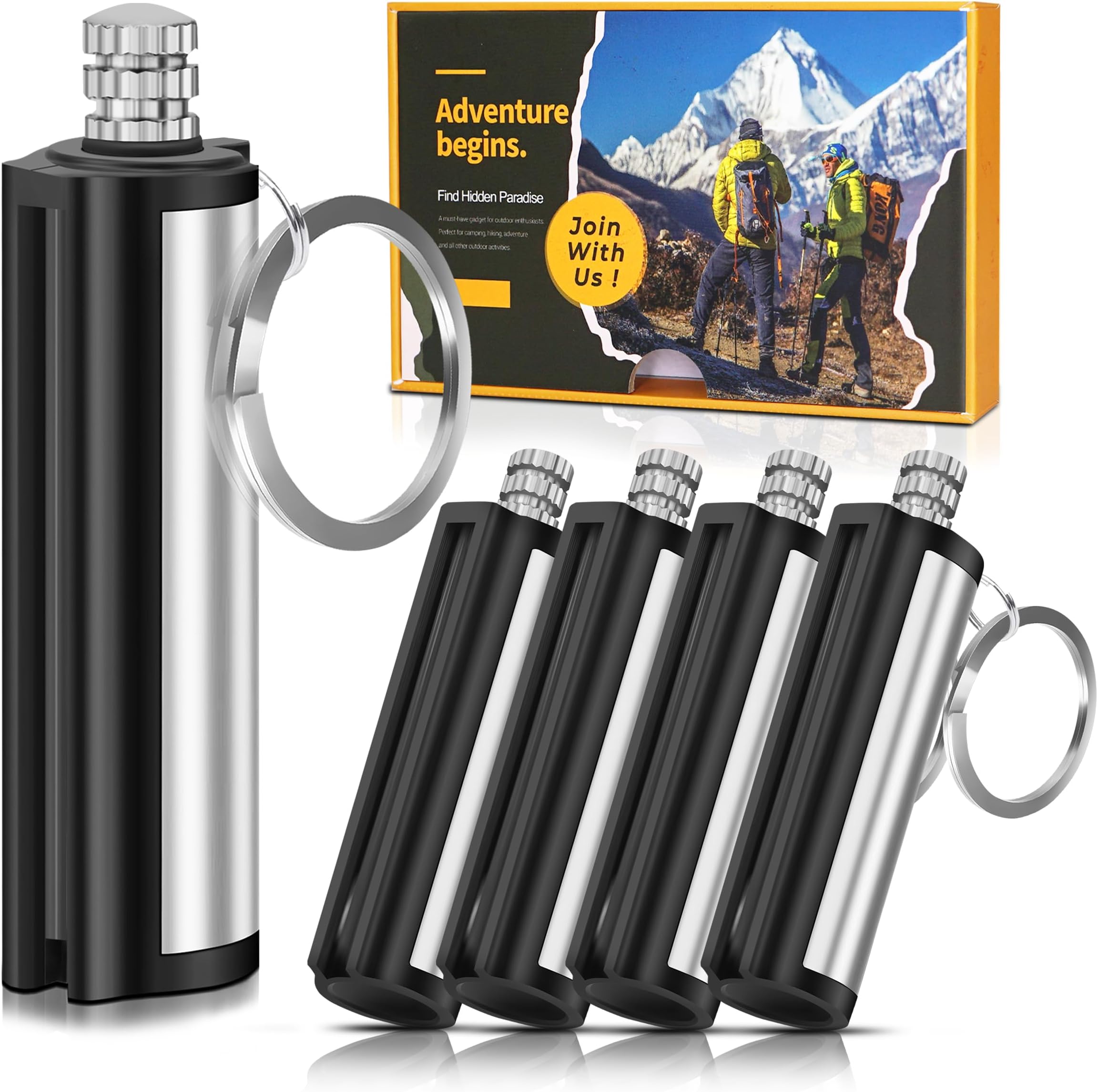 Lafagiet pack of 5 Permanent Match Lighter, wateproof, keychain matches lighters for candles, Survival, Camping kit(need lighter fluid)