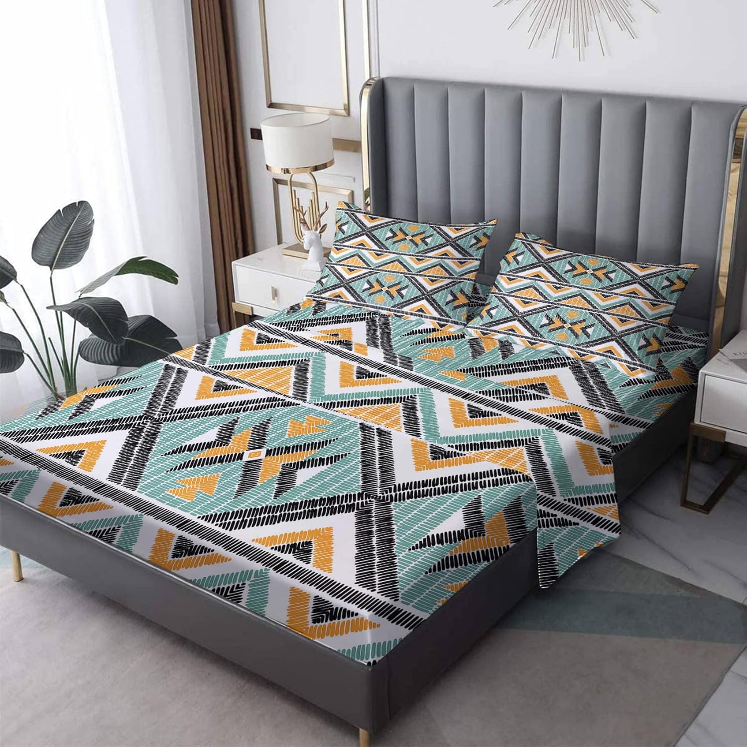 GEDAEUBA Aztec Sheets Twin Size Native American Bed