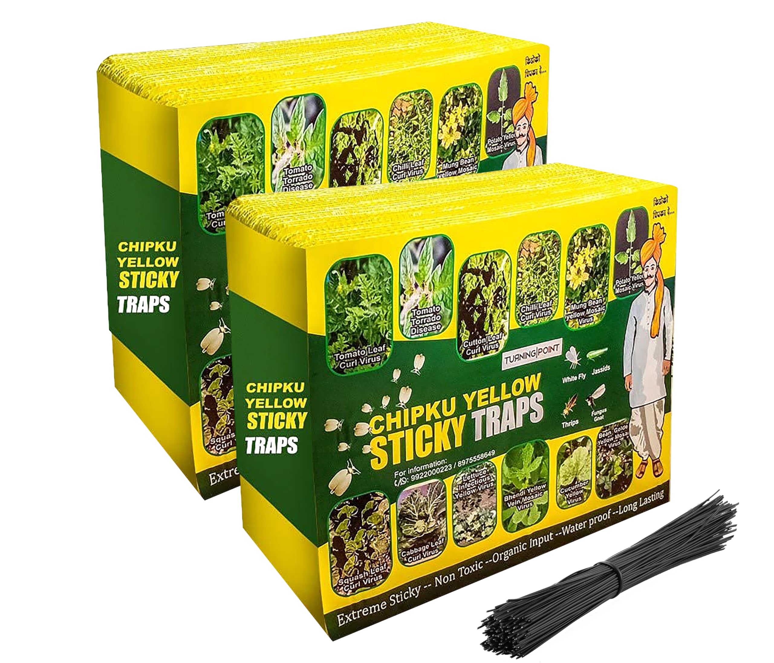 Chipku Yellow Sticky Trap/Insect Trap/Glue Trap/for Whiteflies Thrips,for Garden & Farm(Pack of 25x2 nos - 50Traps) (B07W724R4T) Amazon Price History, Amazon Price Tracker