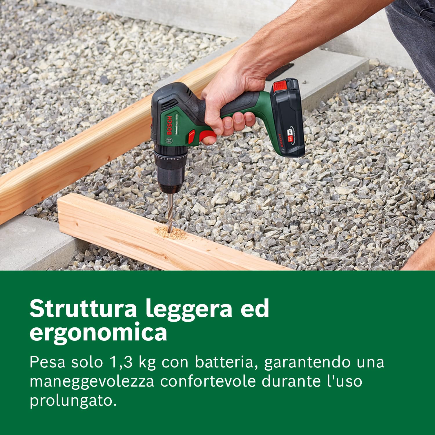 Bosch Home and Garden 06039D7101 Bosch Trapano con Percussione a Batteria UniversalImpact 18 V-60 (In Valigetta), 1 Batteria da 2,0 Ah, Sistema 18 V