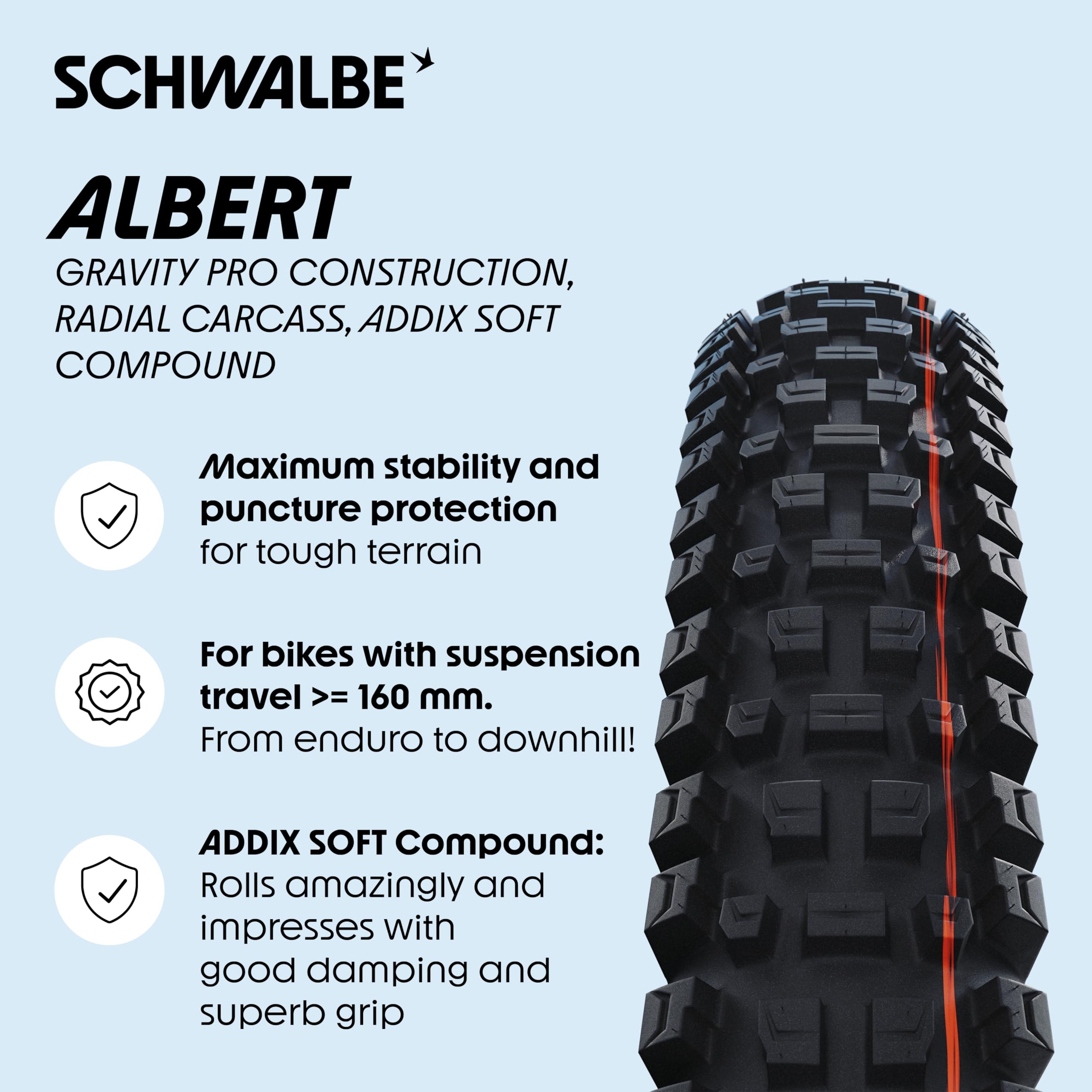 Amazon | Schwalbe MTB自転車タイヤ - 27.5 x 2.60-65-584 - グリップ