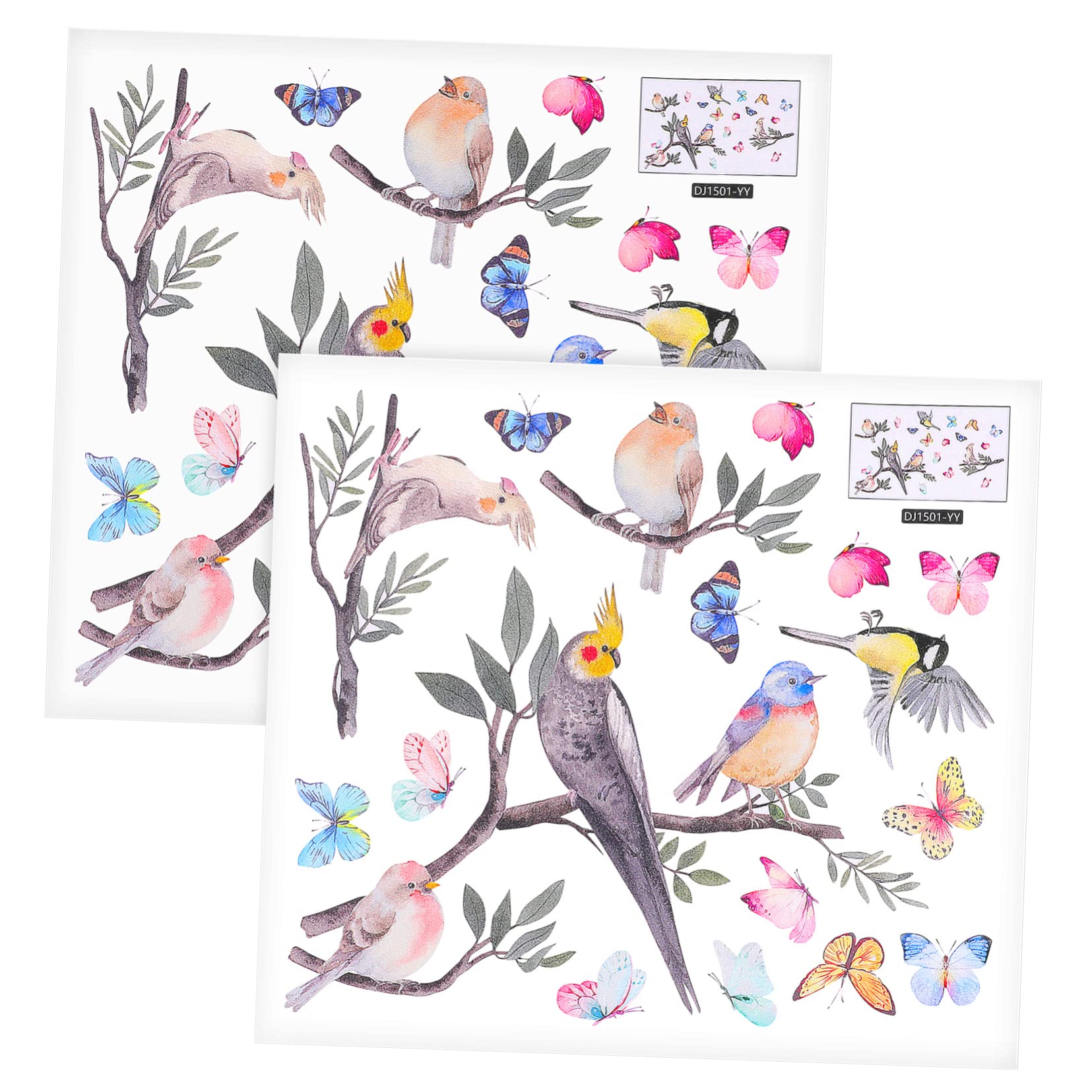 Abaodam 4hojas Pegatinas De Ventana De Aves Para Calcomanías De Pájaro Para Decoración Infantil y Habitaciones