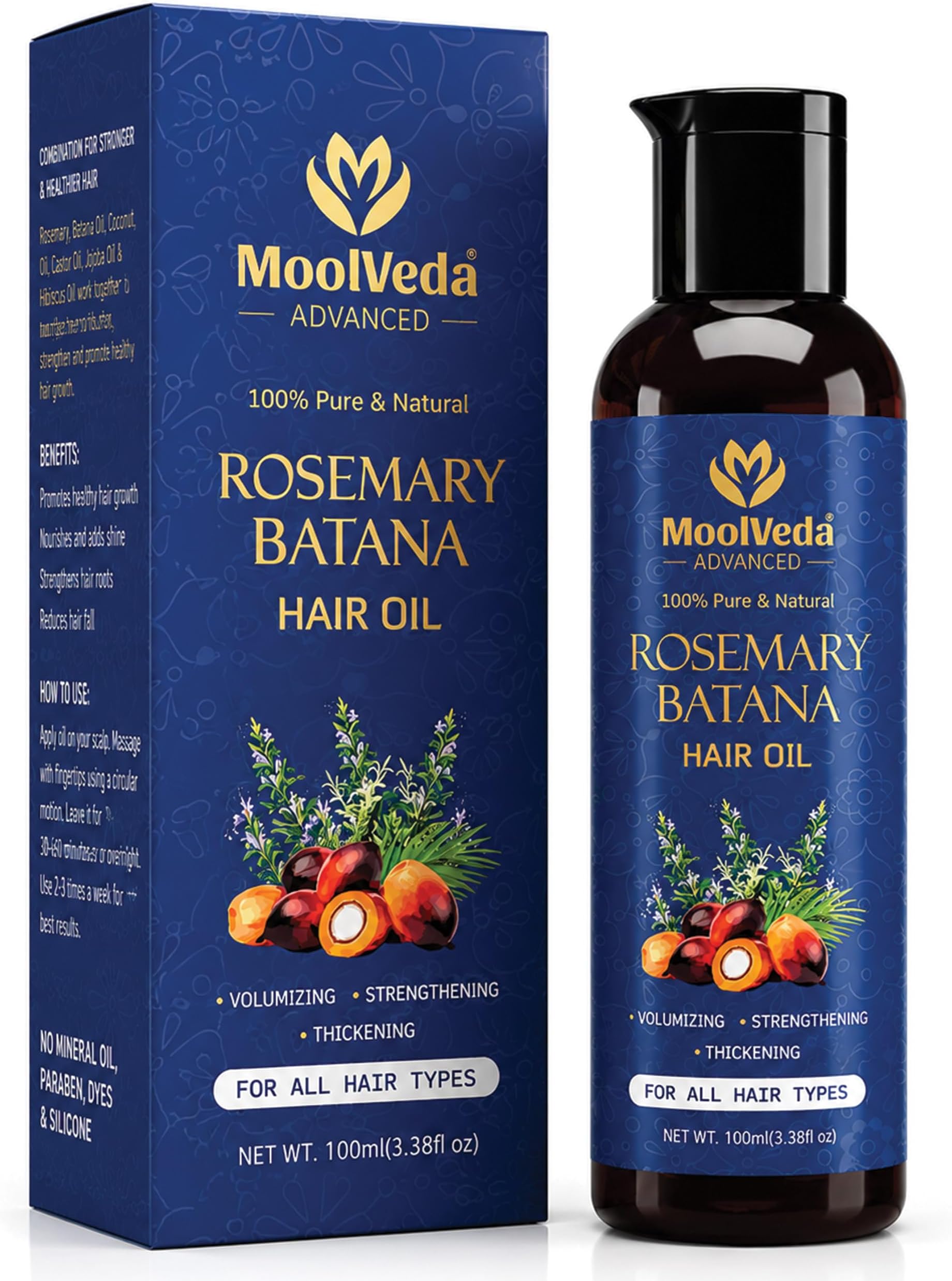 100% Pure Rosemary Oil for Hair Growth | Controls Hair Fall, Promotes New Hair Growth | Hair Strengthening Treatment for Healthy Nourished Hair | 100 ml