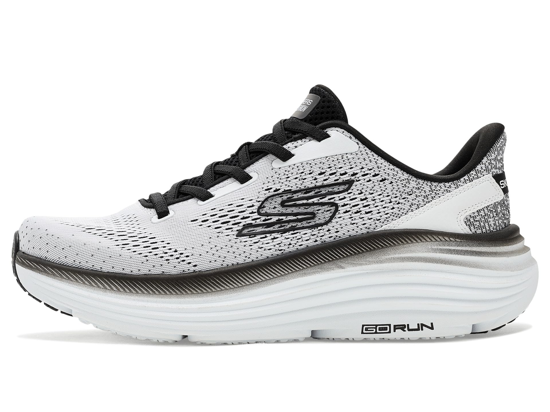 Skechers Max Cushioning Endeavour Kauska - Tenis de correr para hombre, Blanco/Negro, 10 X-Wide