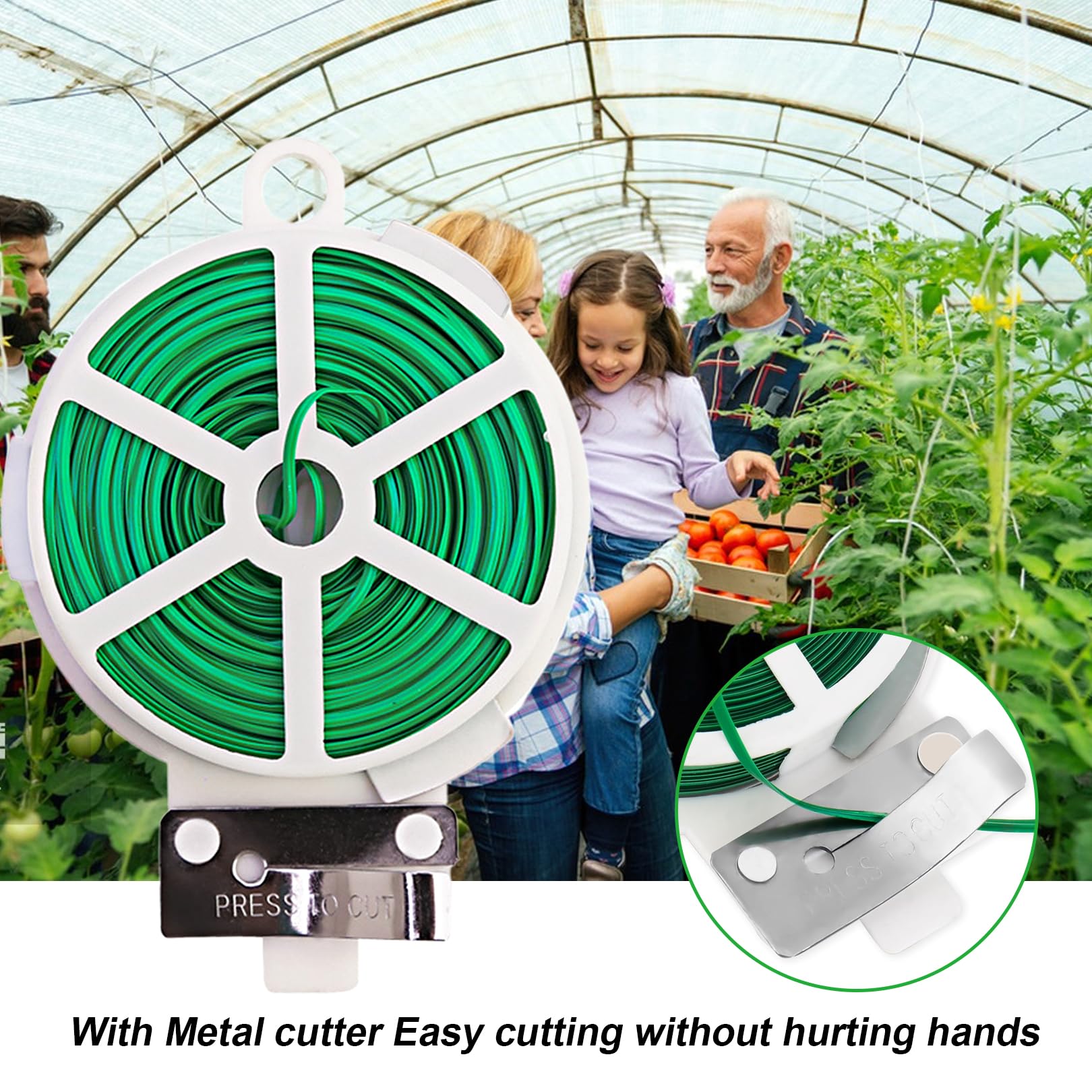 Bindedraht Grün Ummantelt 2 Rollen à 50m - Pflanzendraht Für Garten Kletterpflanzen