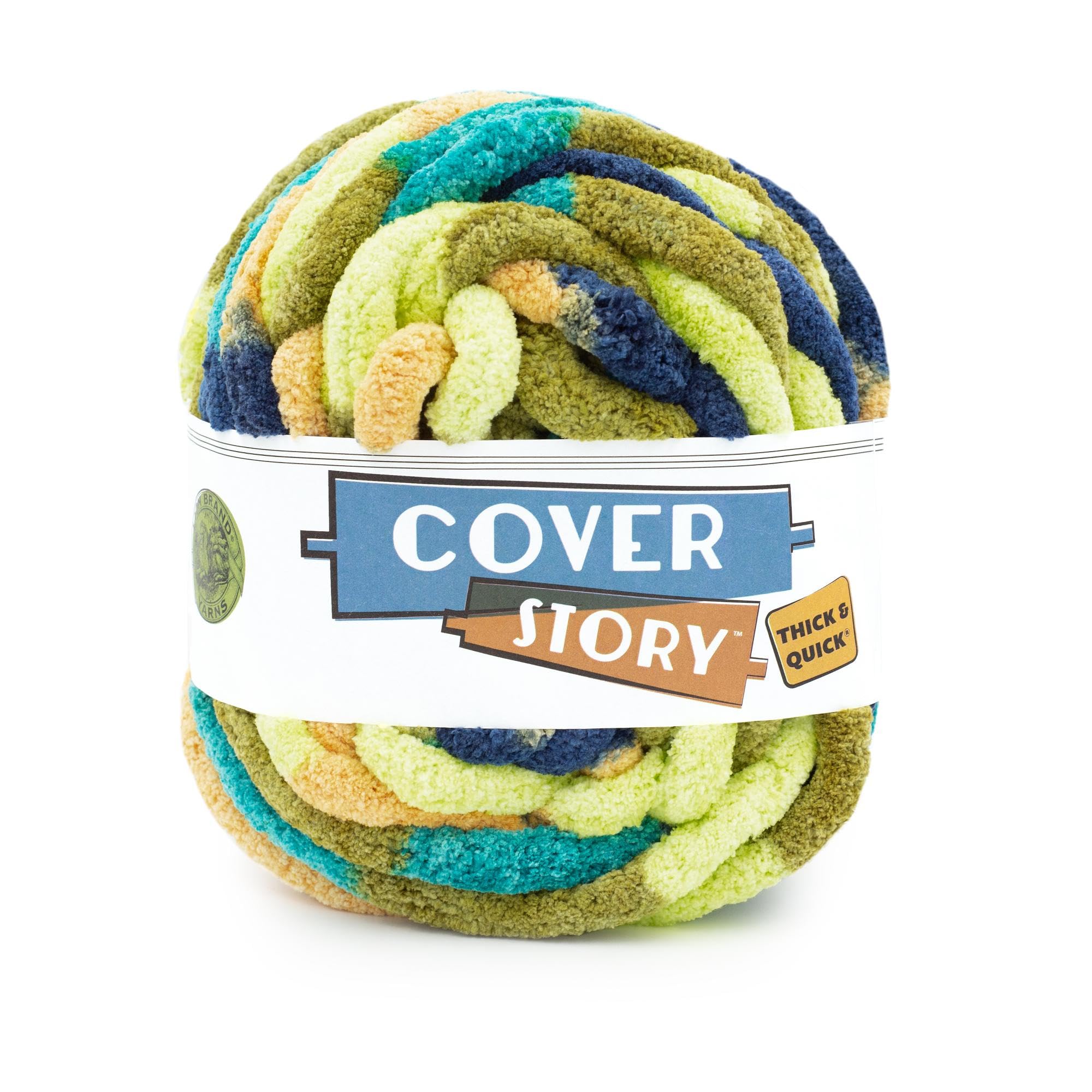 Lana Lion Brand Cover Story Thick & Quick Aquatic hilo grueso para mantas