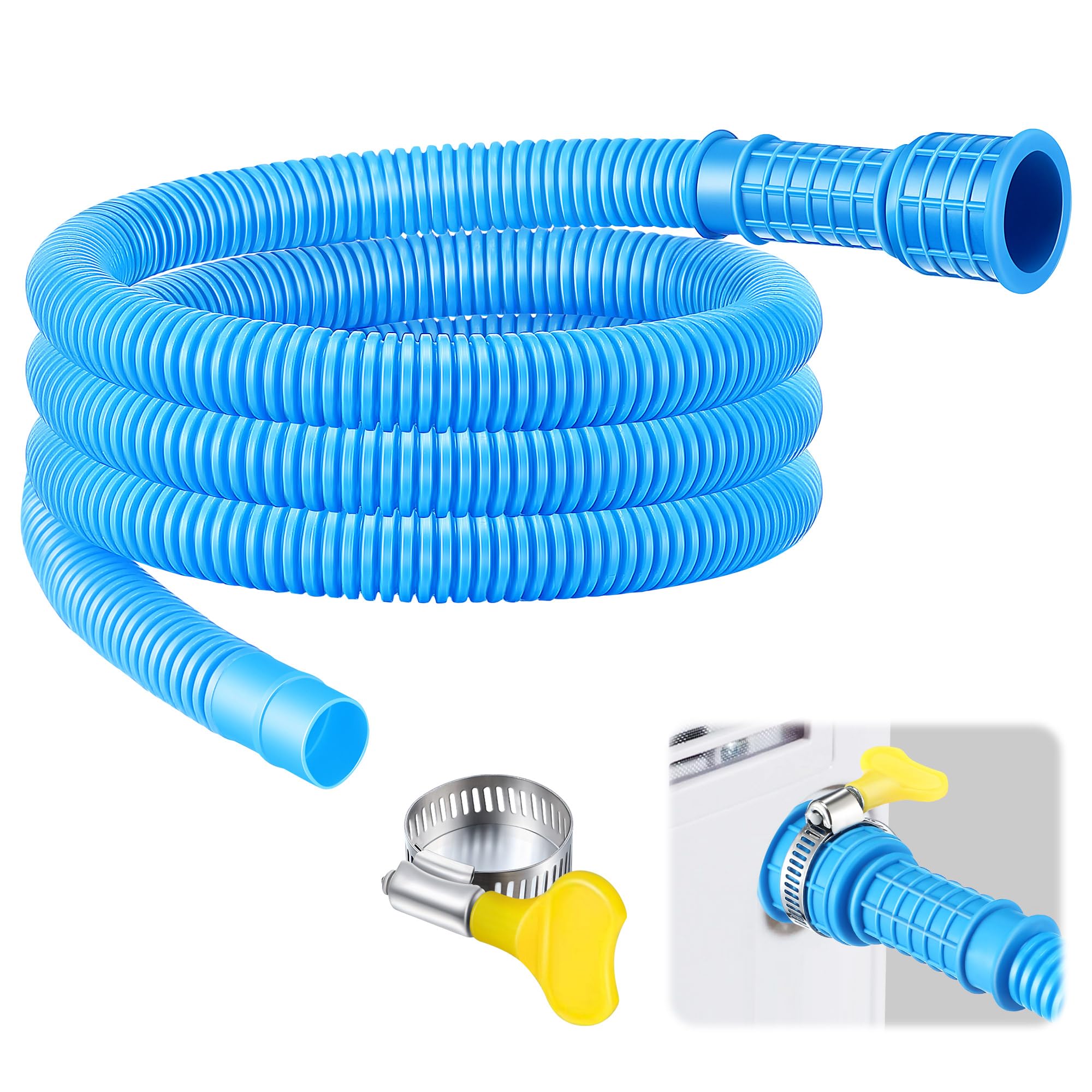 Tuyau de vidange pour déshumidificateur universel flexible Saillong avec adaptateur caoutchouc