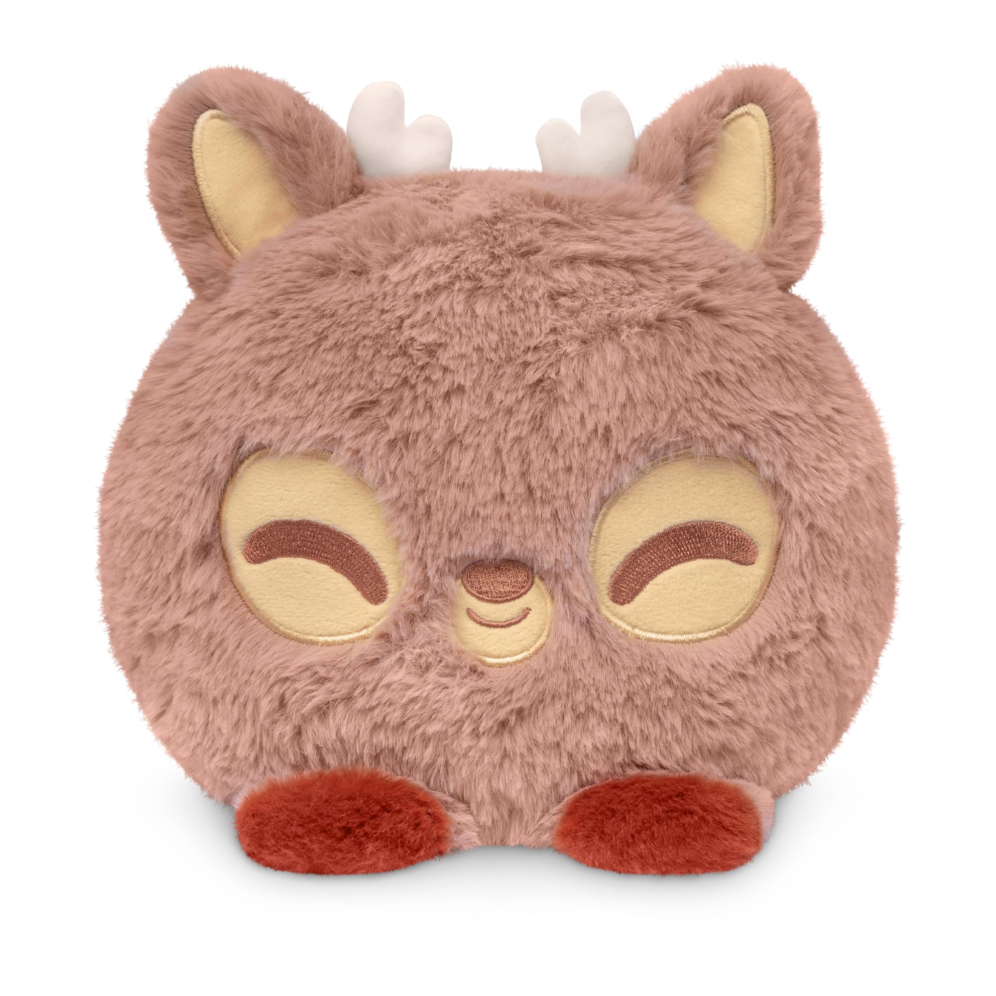 TeeTurtle Reversible 6 Deer Plushie - Comfy Cozy - Cute Kawaii Soft Fuzzy Stuffed Animal