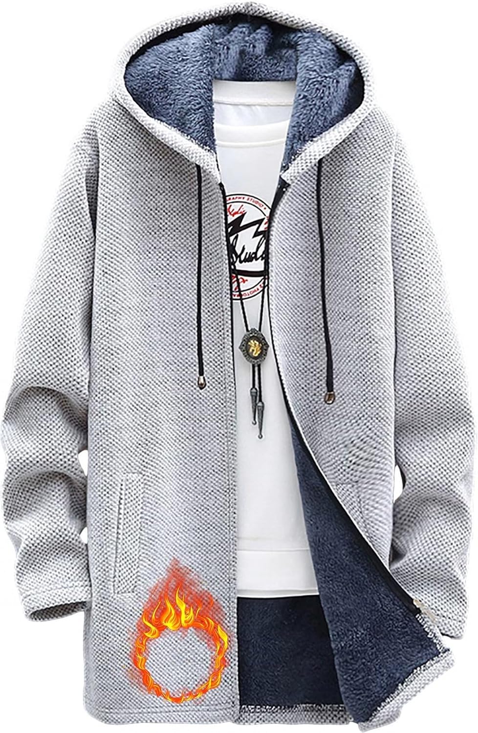Amazon | [Bligo] カーディガン メンズ パーカー 冬服 コート ジップ