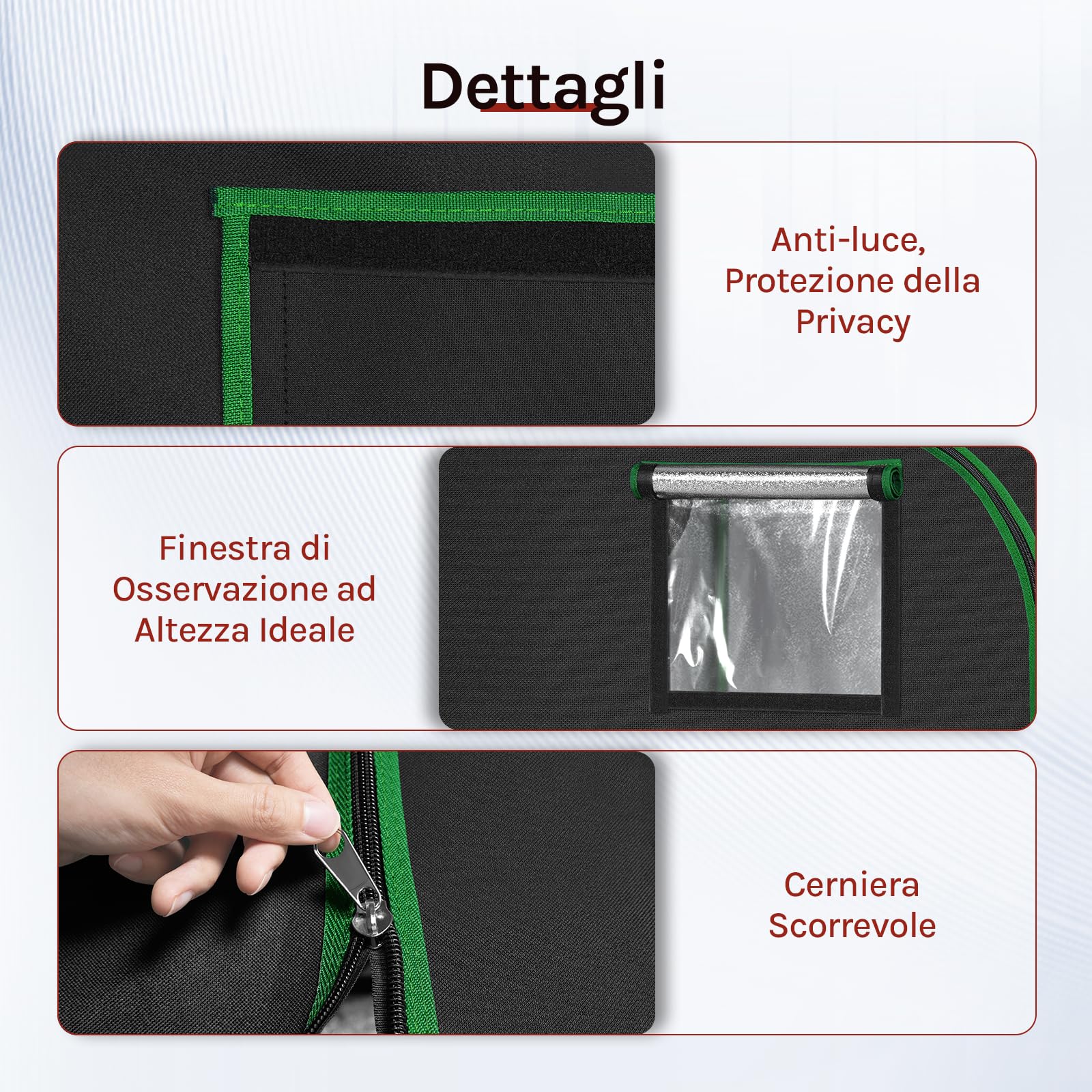 WOLTU Tenda Coltivazione Idroponica 60x60x120cm, Serra da Giardino con Finestra di Osservazione, Piccola Serra per Piante, Fiori, Ortaggi a Casa, in Mylar Riflettente + Nero