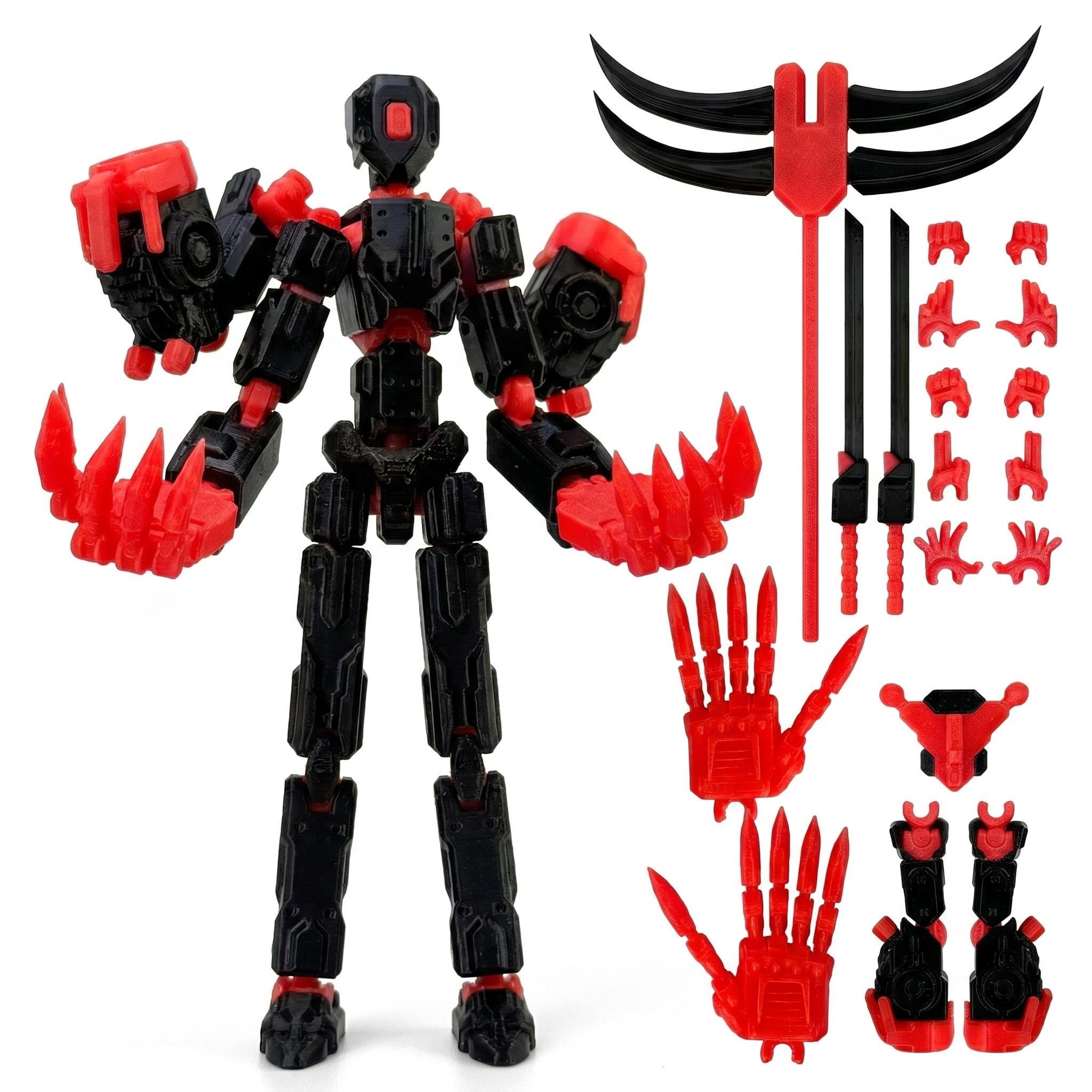 DiiWmme T13 Assembly Completed Action Figure,Multi-Jointed Movable Robot Toy,3D Printed Desktop Decoration for Collectors,Game Lovers,Fully Articulated Dummy 13 Action Figure — image 1