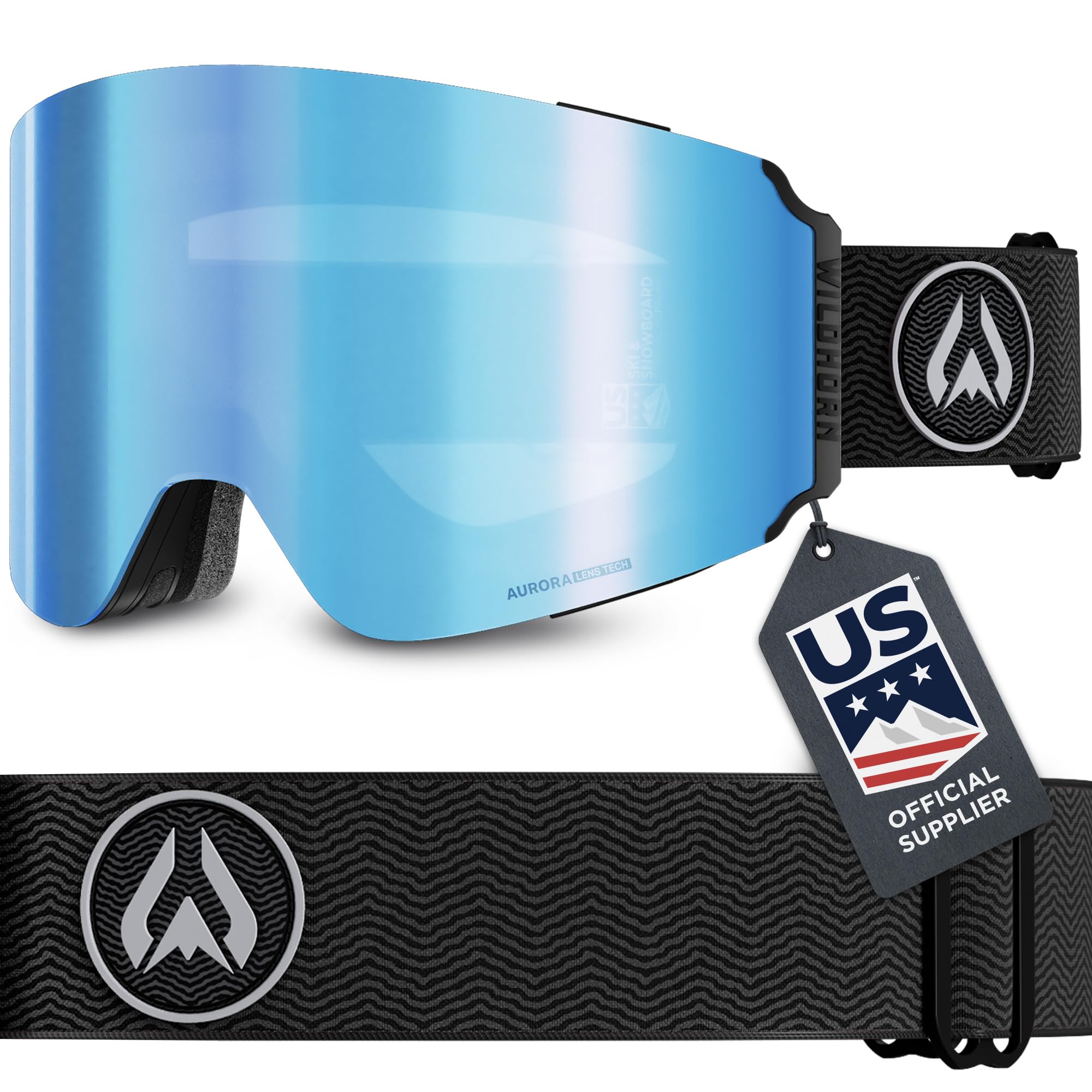 Wildhorn Roca Ski Goggles Men Women Anti-Fog/Scratch 100% UV-Magnetic Lens-Snowboard Snow Goggles Men Women Adult