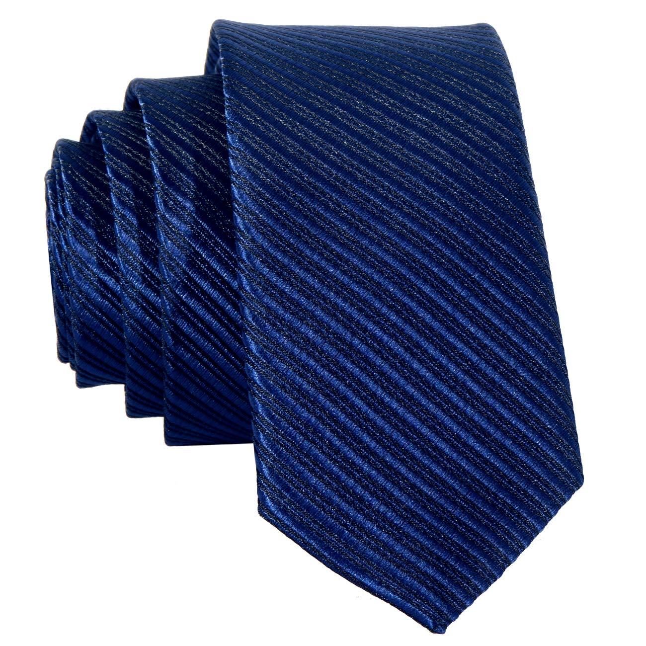 Dondon Men's Blue 2 Narrow Slim Tie Handmade Blue Navy