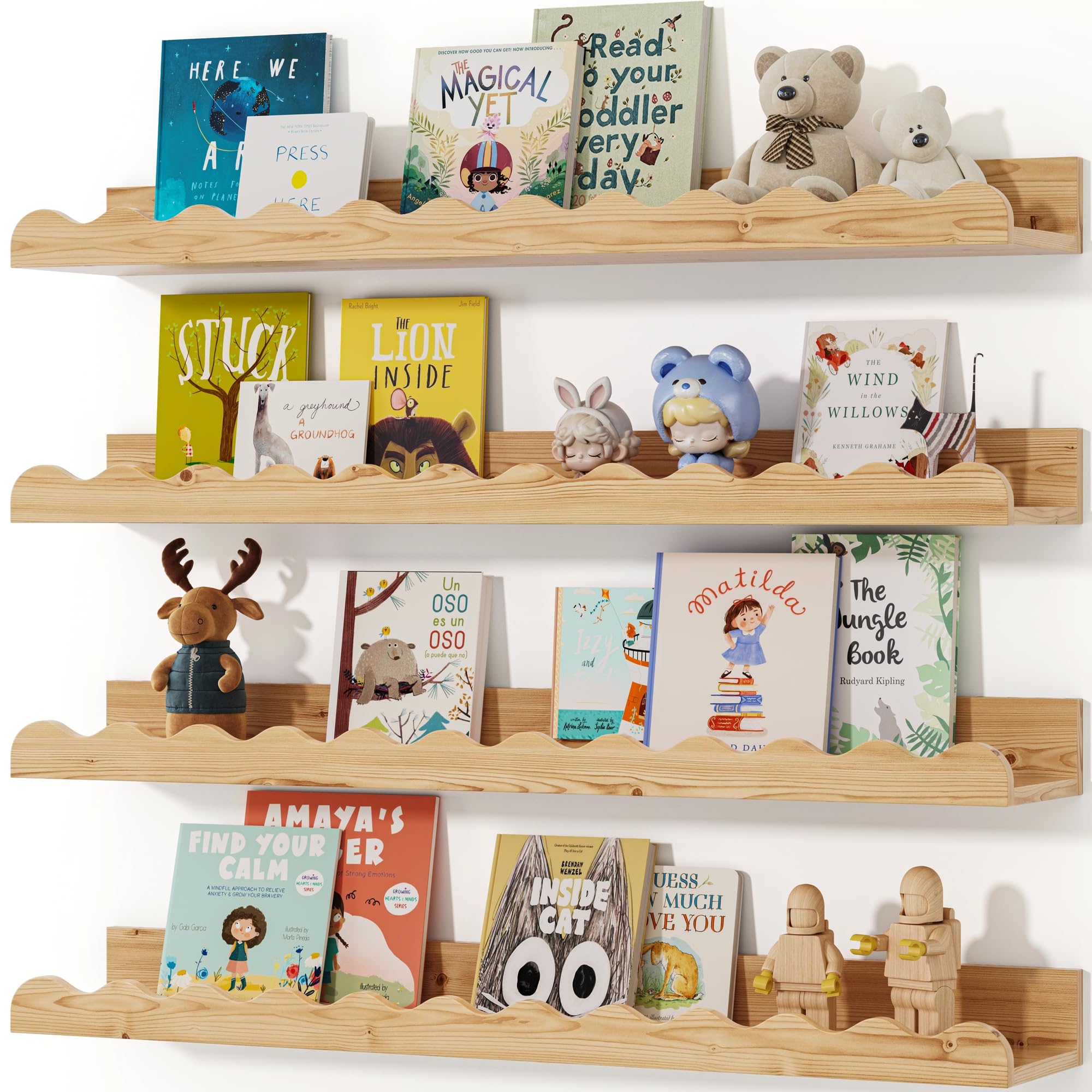 Seocry Nusery Shelves (23 Inches, Wood)