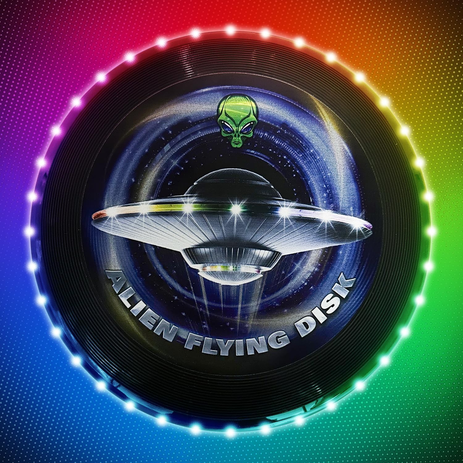 Amazon.com : Punieayi Glow in The Dark LED Flying Disc- 38 RGB LED ...