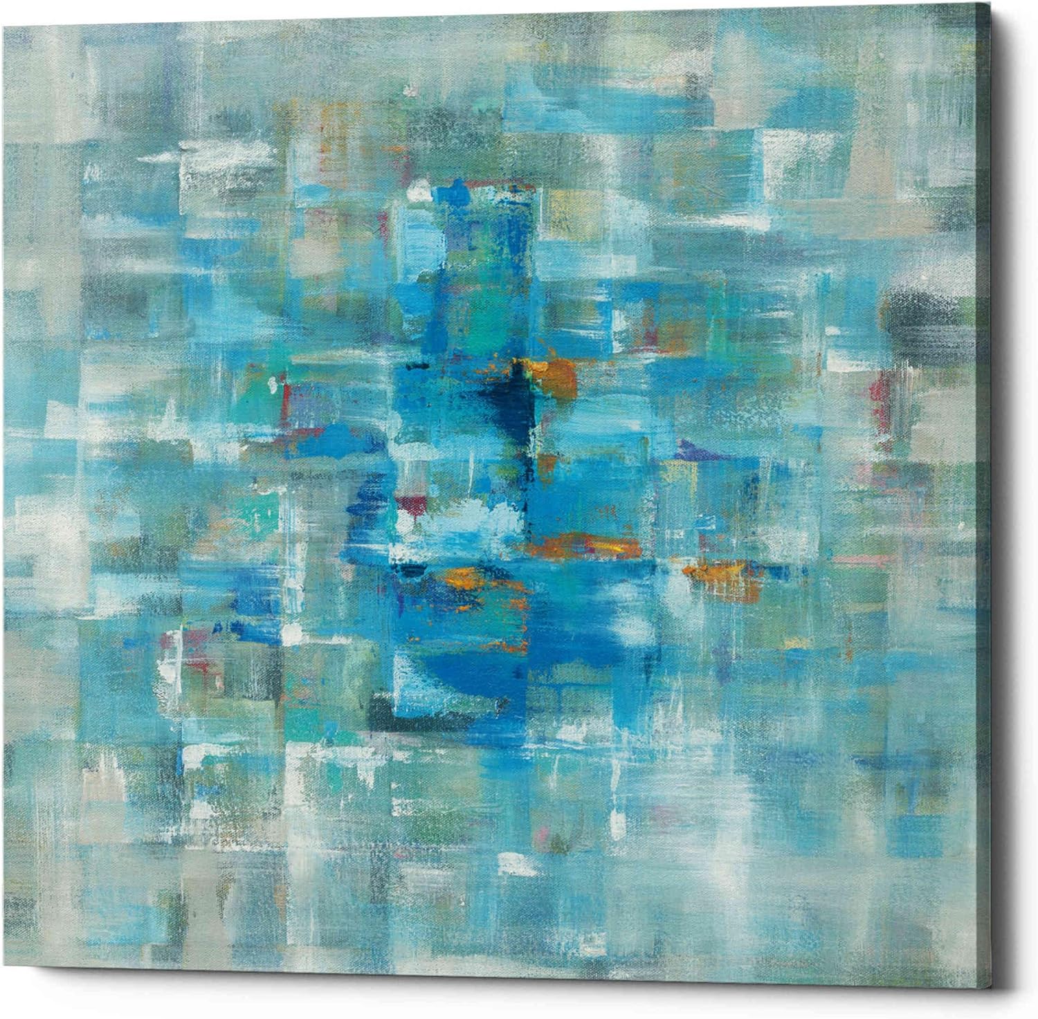 Epic Graffiti 'Abstract Squares' by Danhui Nai, Canvas Wall Art, 12"x12"