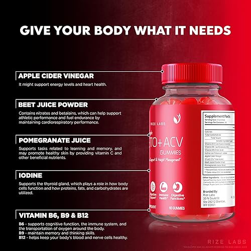 Miniatura 6 de Gomitas Joy Keto ACV para pérdida de peso avanzada, digestión mejorada, bloqueador de carbohidratos, vitamina B12 (60 gomitas)