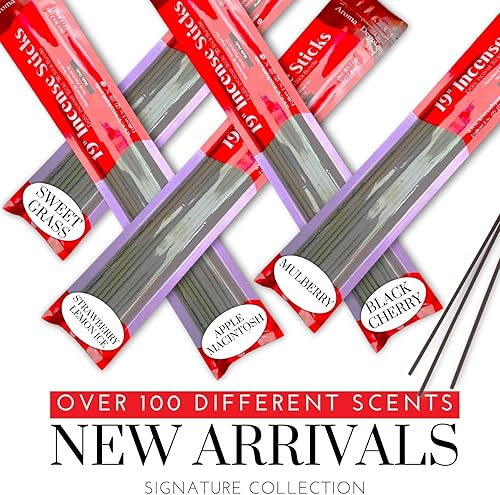 Miniatura 6 de Palitos de incienso de lavanda Jumbo de lavanda de 19 pulgadas de lavanda de 19 pulgadas. Aproximadamente 27 a 30 varillas por paquete, longitud de