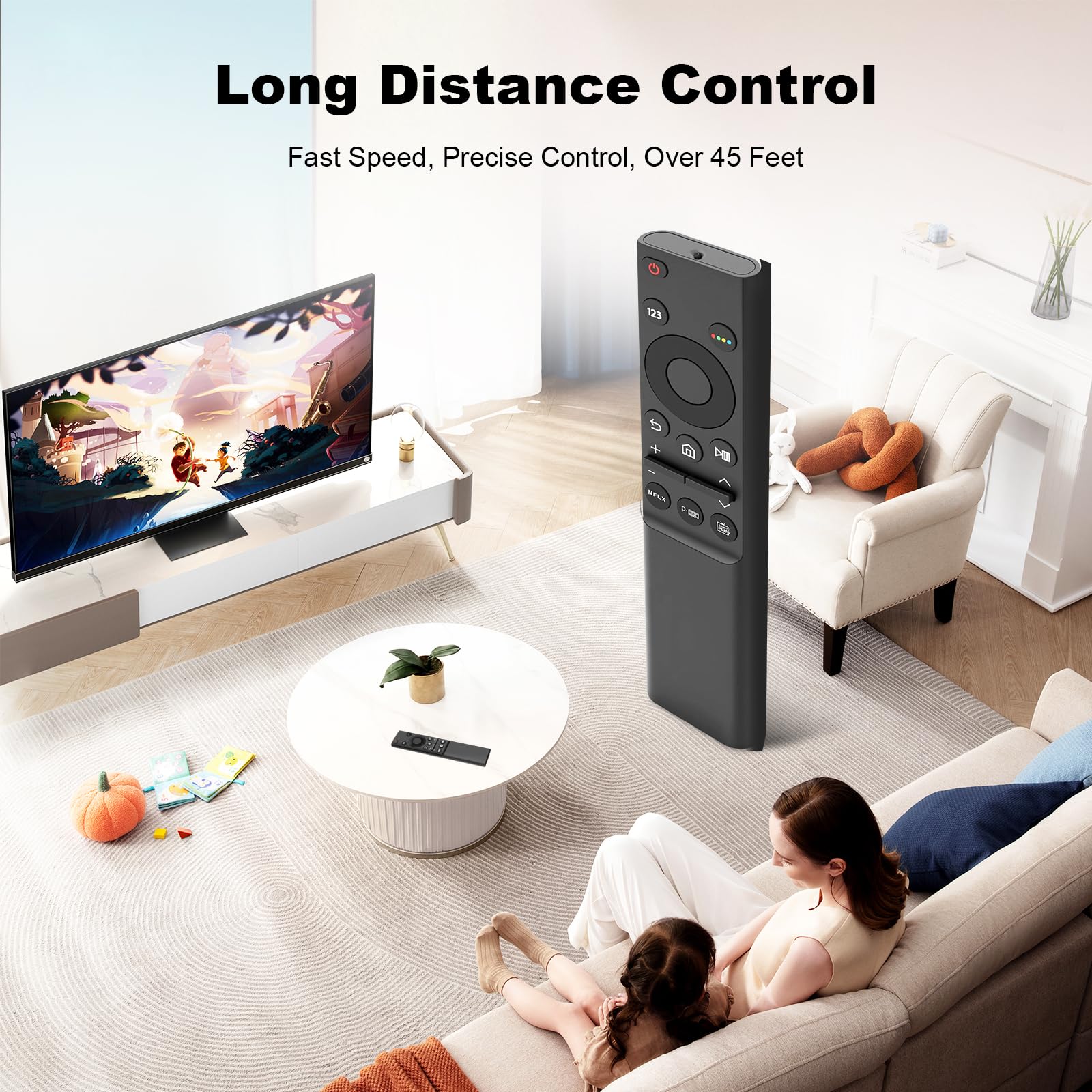 Télécommande de Remplacement BN59-01358B Compatible avec Tous Les téléviseurs Samsung LED QLED UHD SUHD HDR LCD Smart TV, Boutons Netflix, Prime Video, Samsung TV