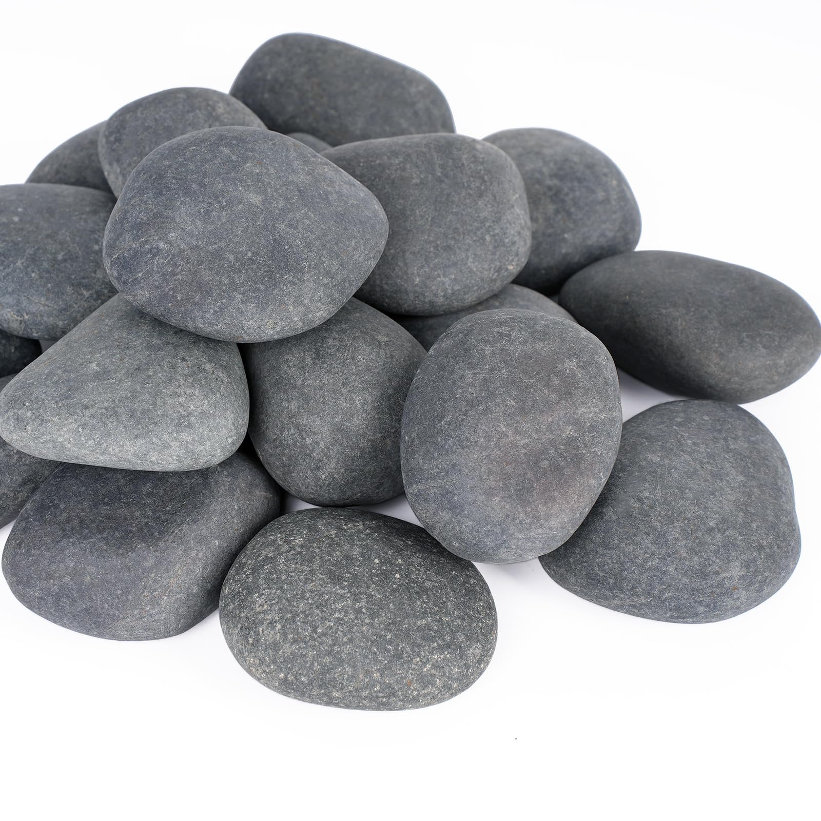 Photo 1 of Pulovin 20 lbs River Rocks for Landscaping, Planters, 2"-3" Beach Pebbles