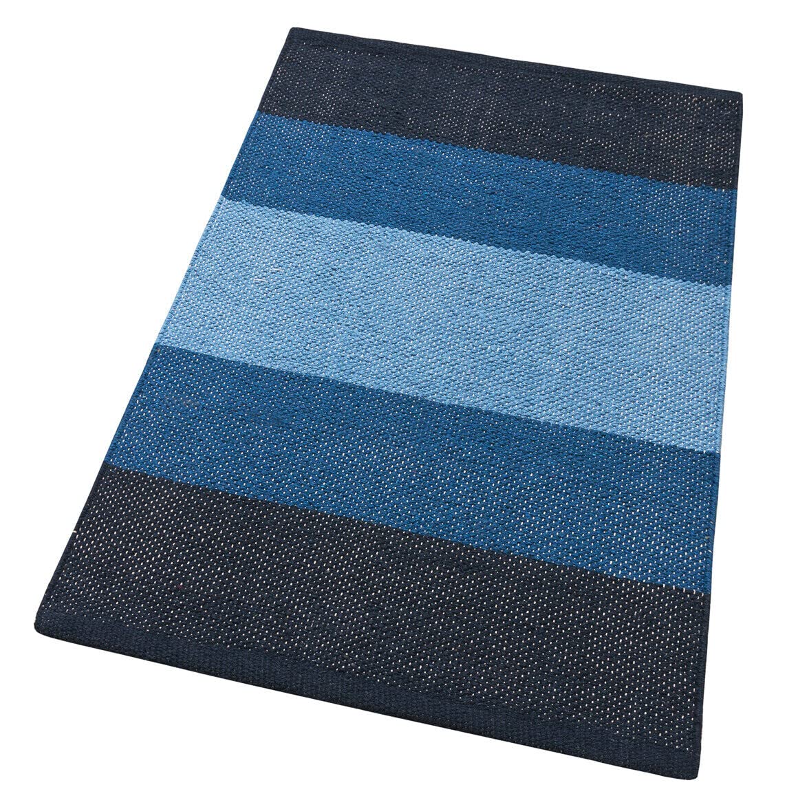 emmevi Tappeto Cucina Bagno Assorbente Puro Cotone Scendiletto Camera Lavabile Mod.​PAPRIKA 55X180 BLU