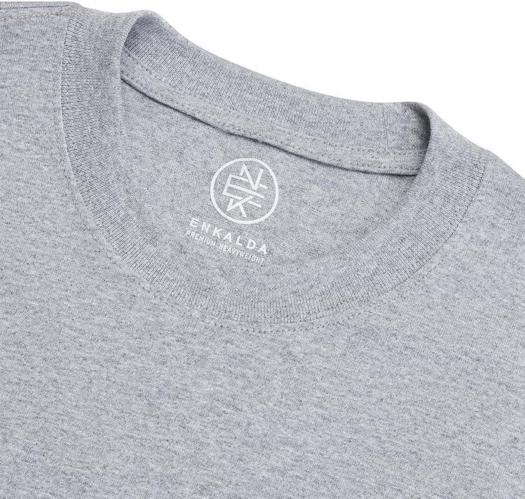 Enkalda Men's Premium Heavyweight Crew Neck T-Shirt - Image 3