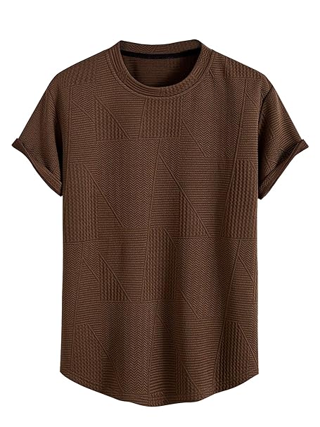 GRECIILOOKS T Shirt for Men Cotton | Textured Oversized Fit Man t-Shirt | Round Neck Half Sleeve Men t-Shirt's (Available in Plus Size and Combo Pack of 2)