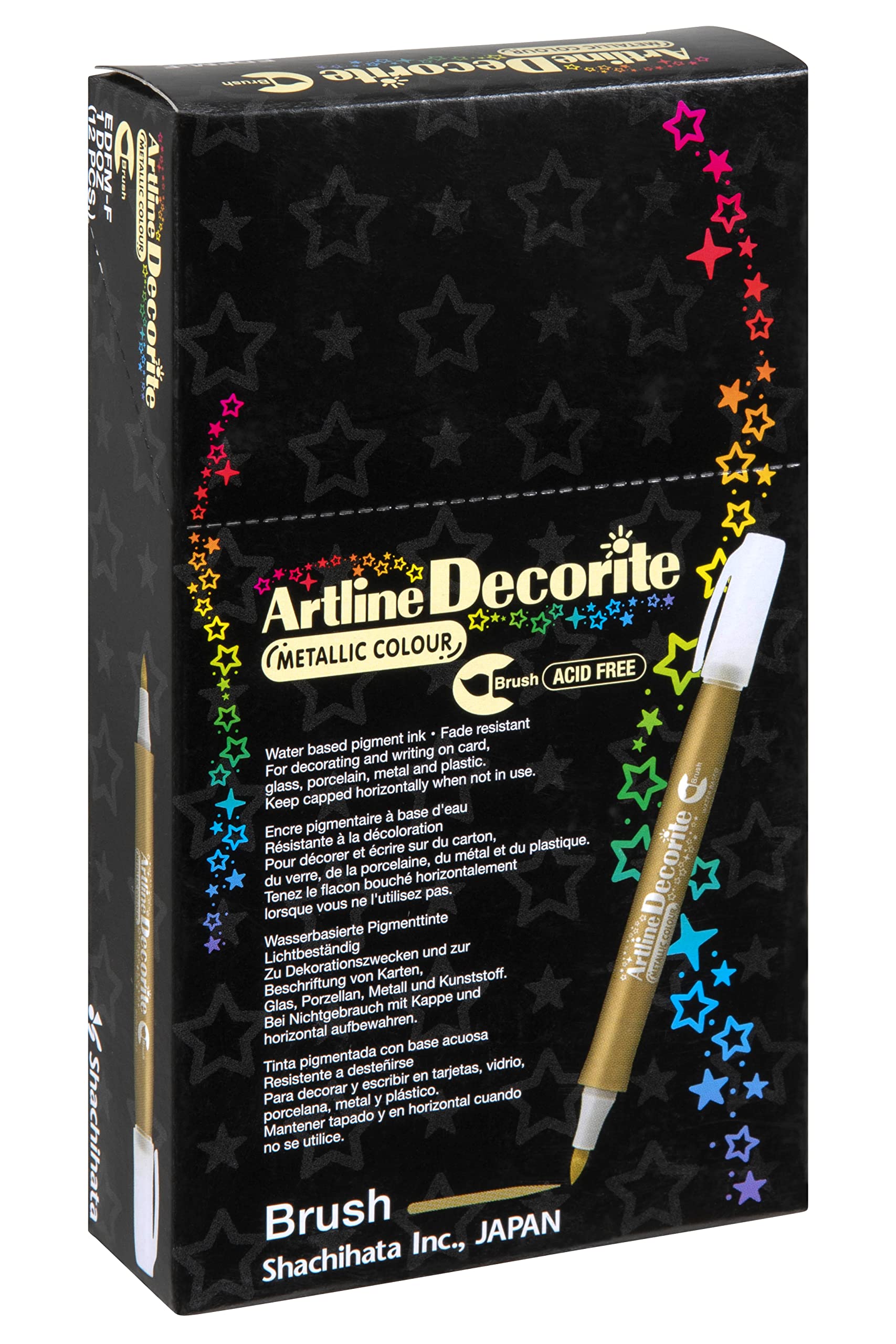 Artline 'Decorite' - Rotulador para tarjetas, cristal, metal y plástico rojo metalizado