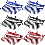 VEVOR 6PCS Manure Fork Replacement Head, 18 Angled Tines Horse Manure Fork Head, Durable Plastic Pitchfork Heads, Horse Mulch Rake for Picking up Stable Stall Muck Grass Hay Cleaning Farm Work