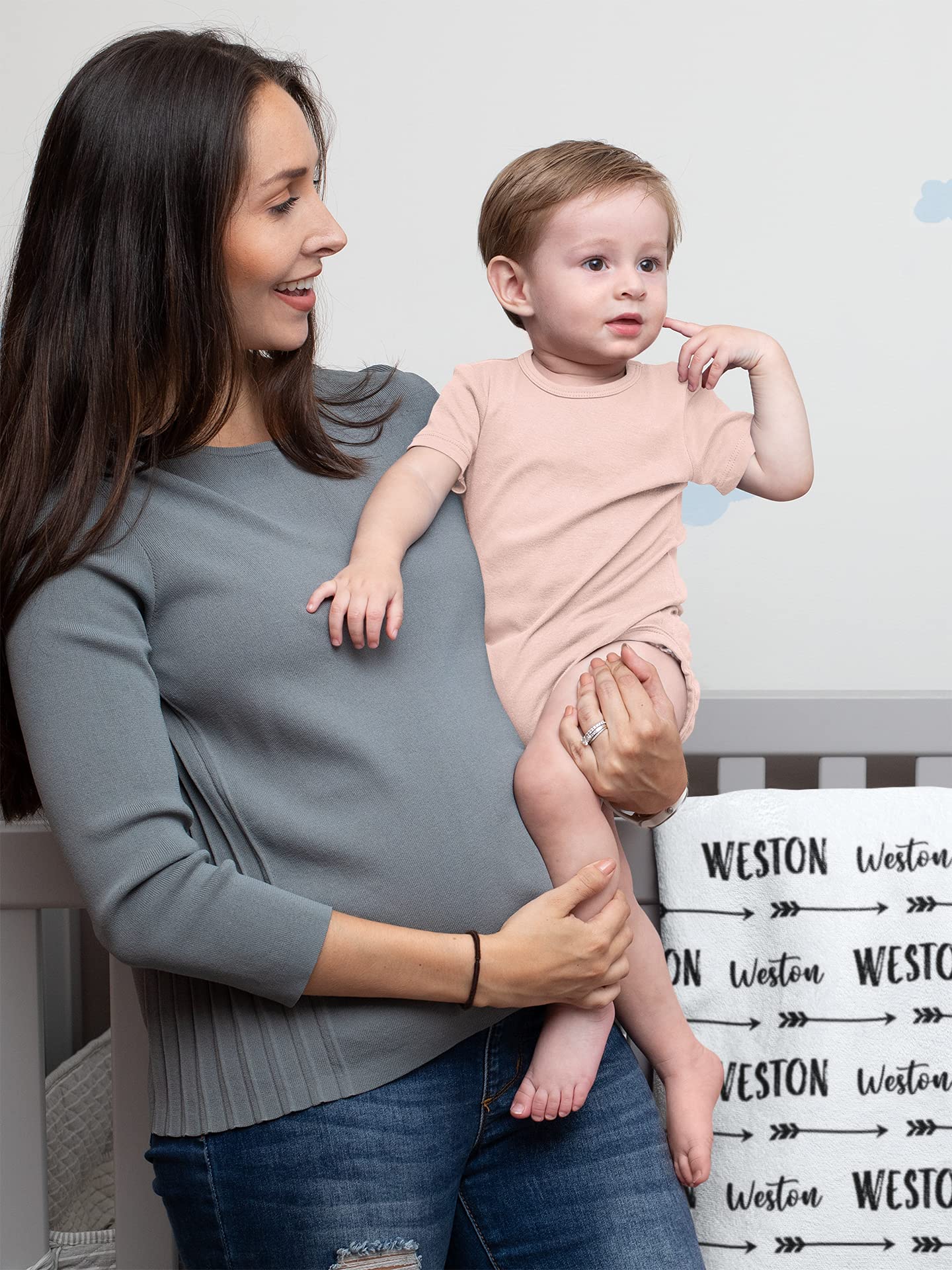 Customized Name Baby Blankets for Girls, Personalized Name Blanket for Baby Girls, Boy, Fuzzy Blanket, Baby Name Blanket, Customized Baby Girl Blankets for Newborns