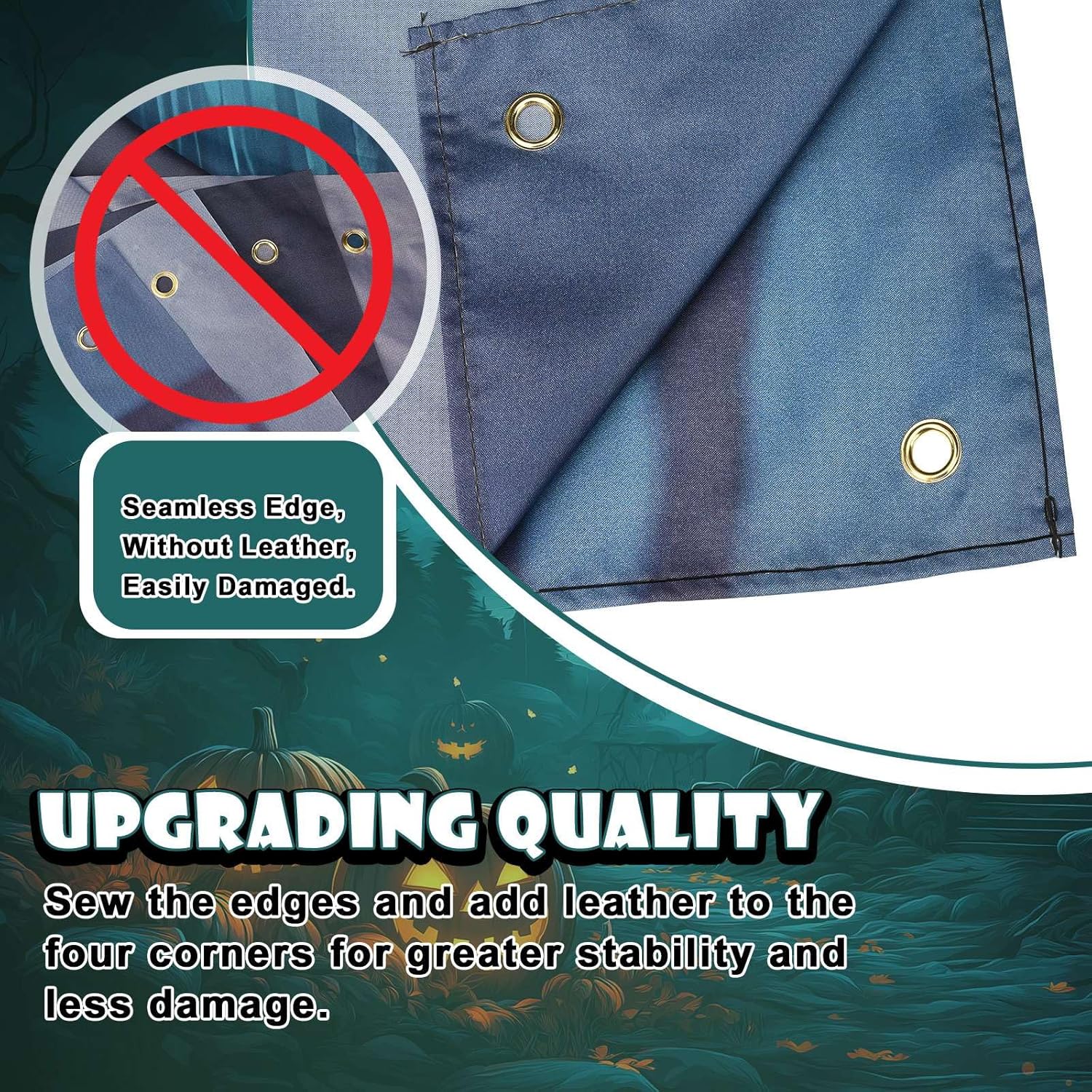 Black Terrifying Halloween Theme Horror Garage Door Banner Giant Scary Spider Cover Garage Banner Spooky Atmosphere Scary Party Banner Decoration, 192.13" x 82.68"