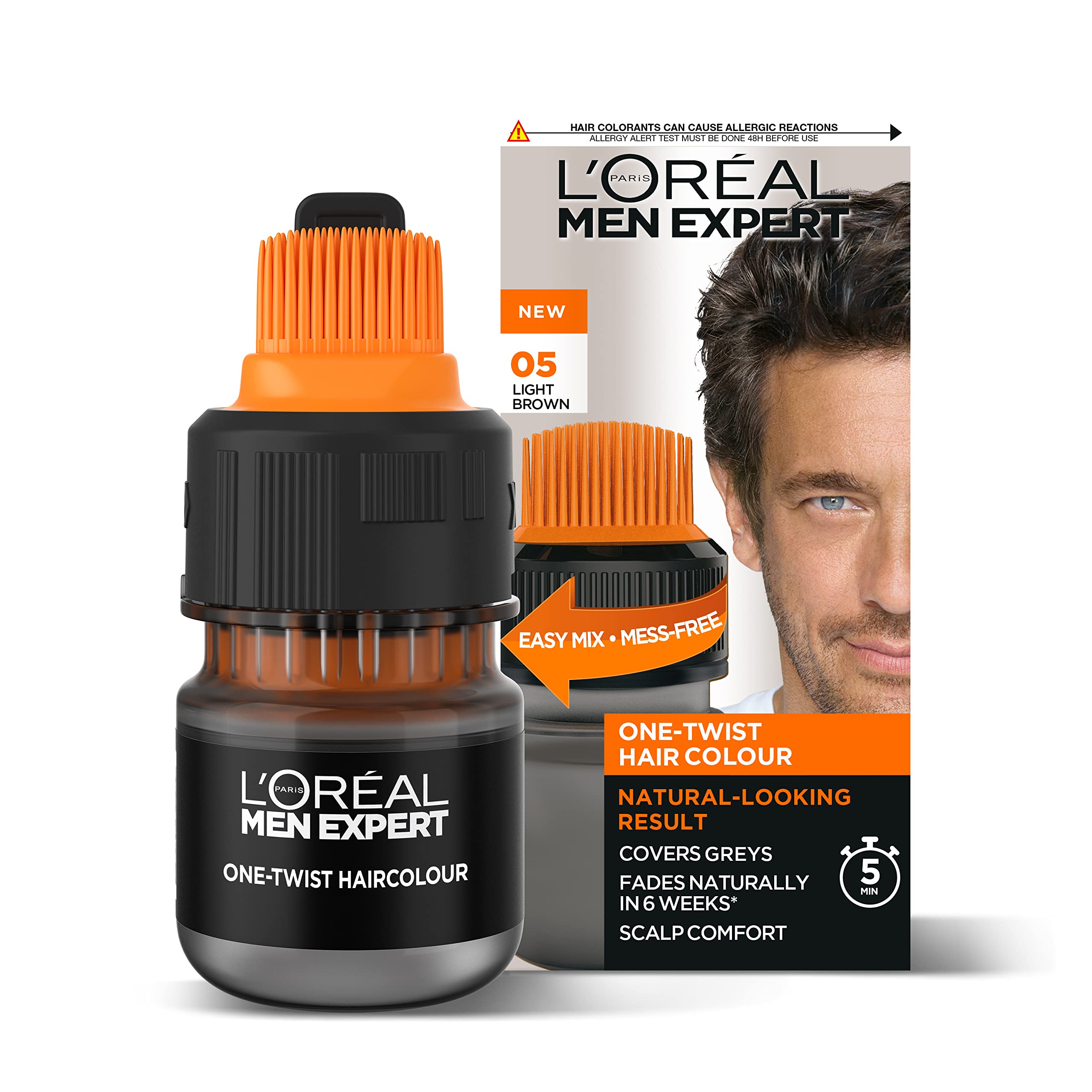 L'Oreal Paris Men Expert One Twist Hair Colour, Black Hair Dye For