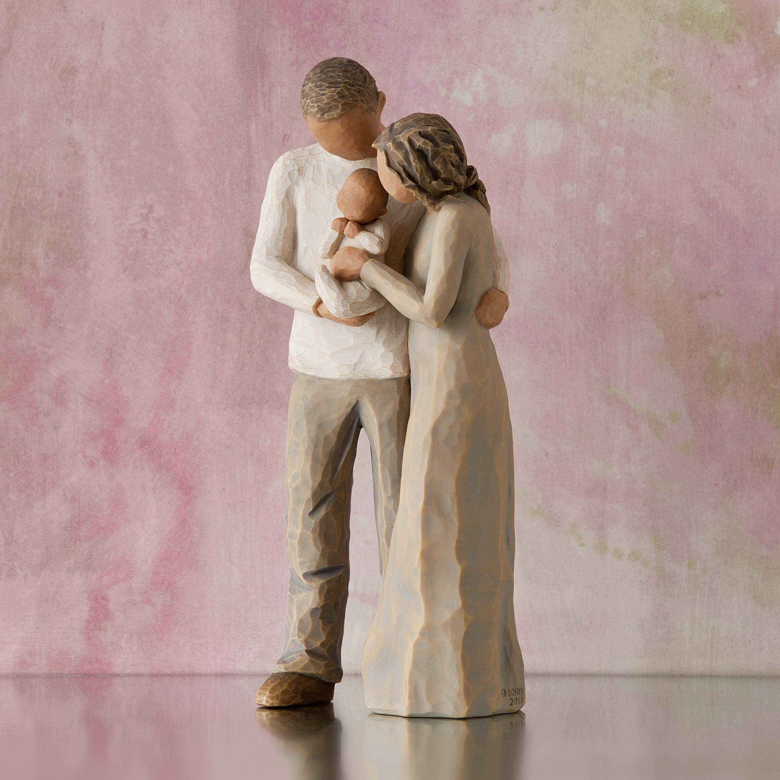 Enesco Figurina Siamo Tre, Resina, Willow Tree, Design di Suzan Lordi, 22 cm