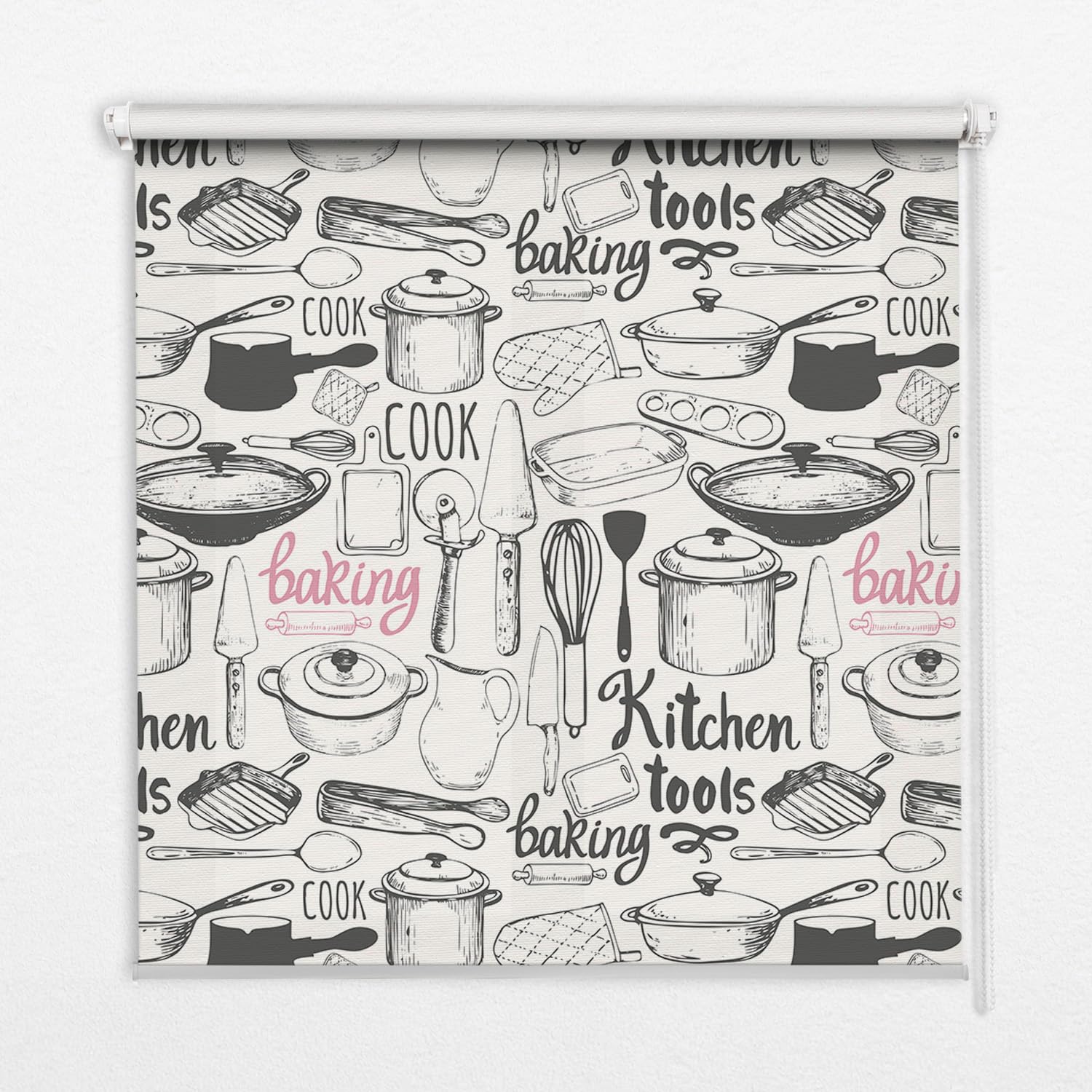 Store enrouleur banne perméable sans perçage 50x50cm intérieur cuisine