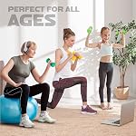 Yes4All Neoprene Ensembles de poids à la main enrobés de dumbbell 2 - Options de poids multiples avec 15 Couleurs, forme d'hexagone, anti-roulement, antidérapant