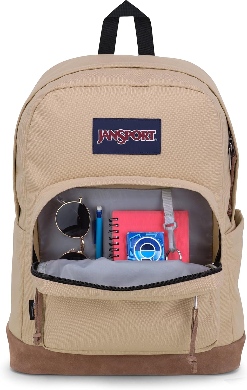 JanSport Right Pack Backpack - Durable Daypack with Padded 15" Laptop Sleeve, Spacious Main Compartment & Integrated Water Bottle Pocket - Travertine - Image 6