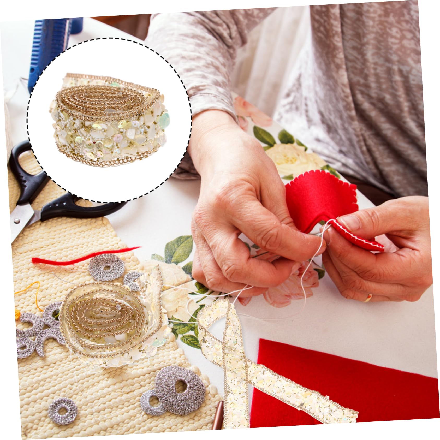 Lurrose 5rollen Dekoratives Strassband Selbstklebendes Rhinestone-ribbon Für Kleidung Und Bastelprojekte Mit Glitzer Für Hochzeiten Kostüme Und Kreative Dekorationen