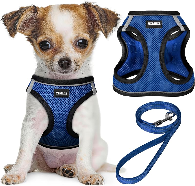 No Pull Dog Puppy Harness and Leash Set Reflective Mesh Vest X-Small