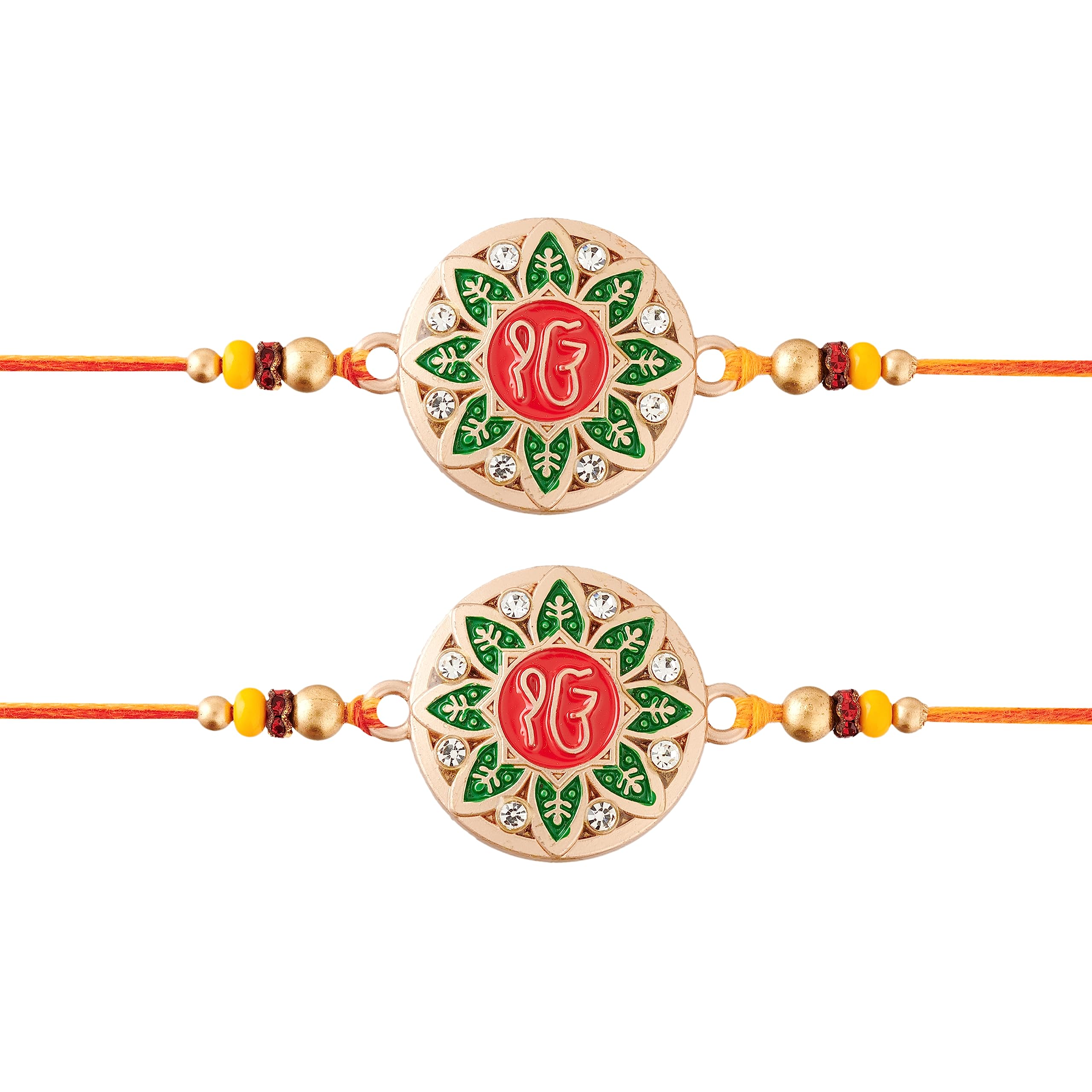 Rakhi for Brother zestaw 2 Ek Onkar Designer Rakhi for Raksha Bandhan Traditional Bracelet GER072023