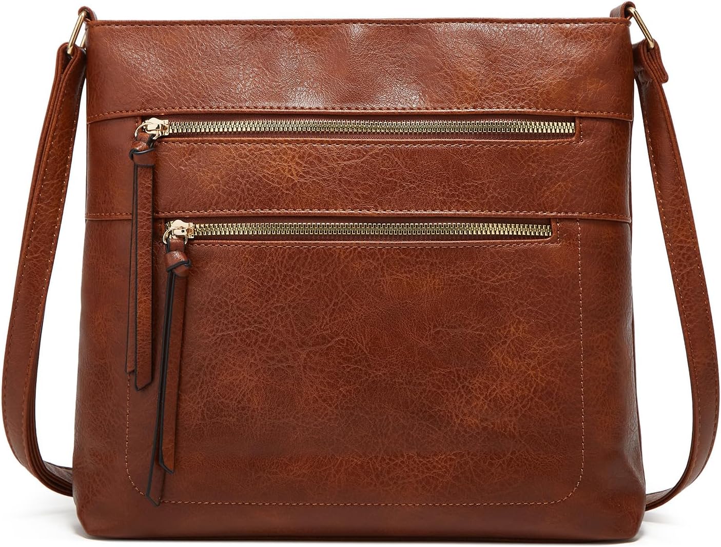 DOB SECHSSoft PU Leather Crossbody Bags for Women, Cross Body Bag with Multiple Pockets, Adjustable Strap, Perfect for Daily Use