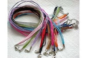 Complete 10-Pack Ribbon Necklace Set for Pendants and Charms