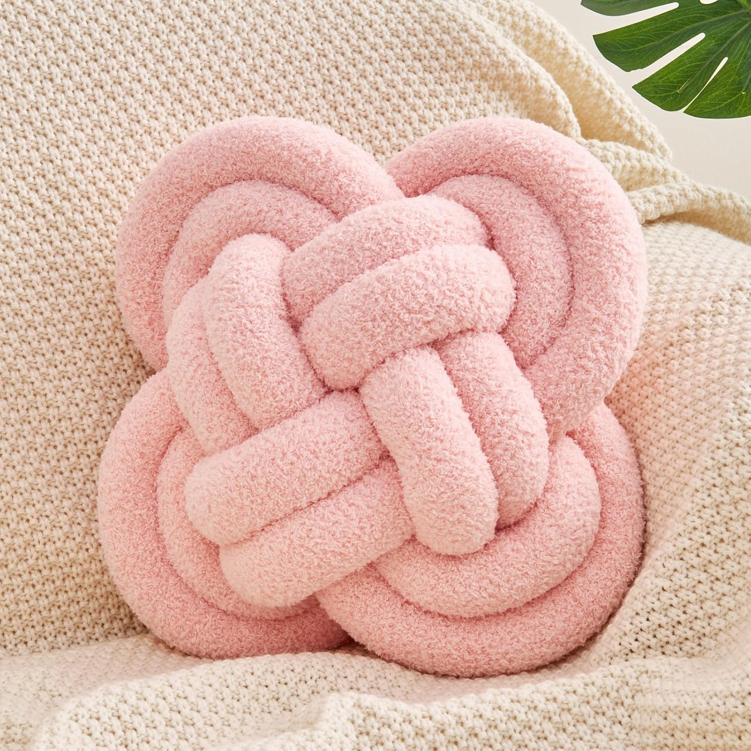 Xiashrk Knot Pillow Ball, 12" Soft Decorative Throw Pillows